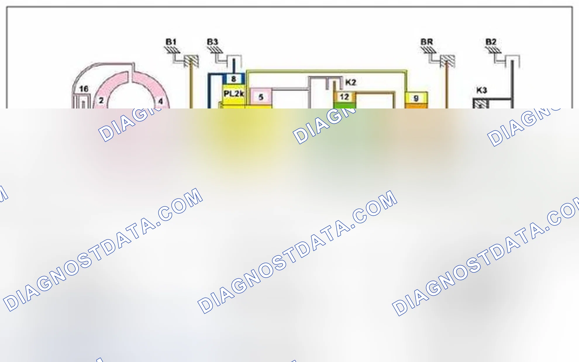 Scheme 202: Function of power flow in reverse gear Function of program selection "S" - GF27.10-P-3017N