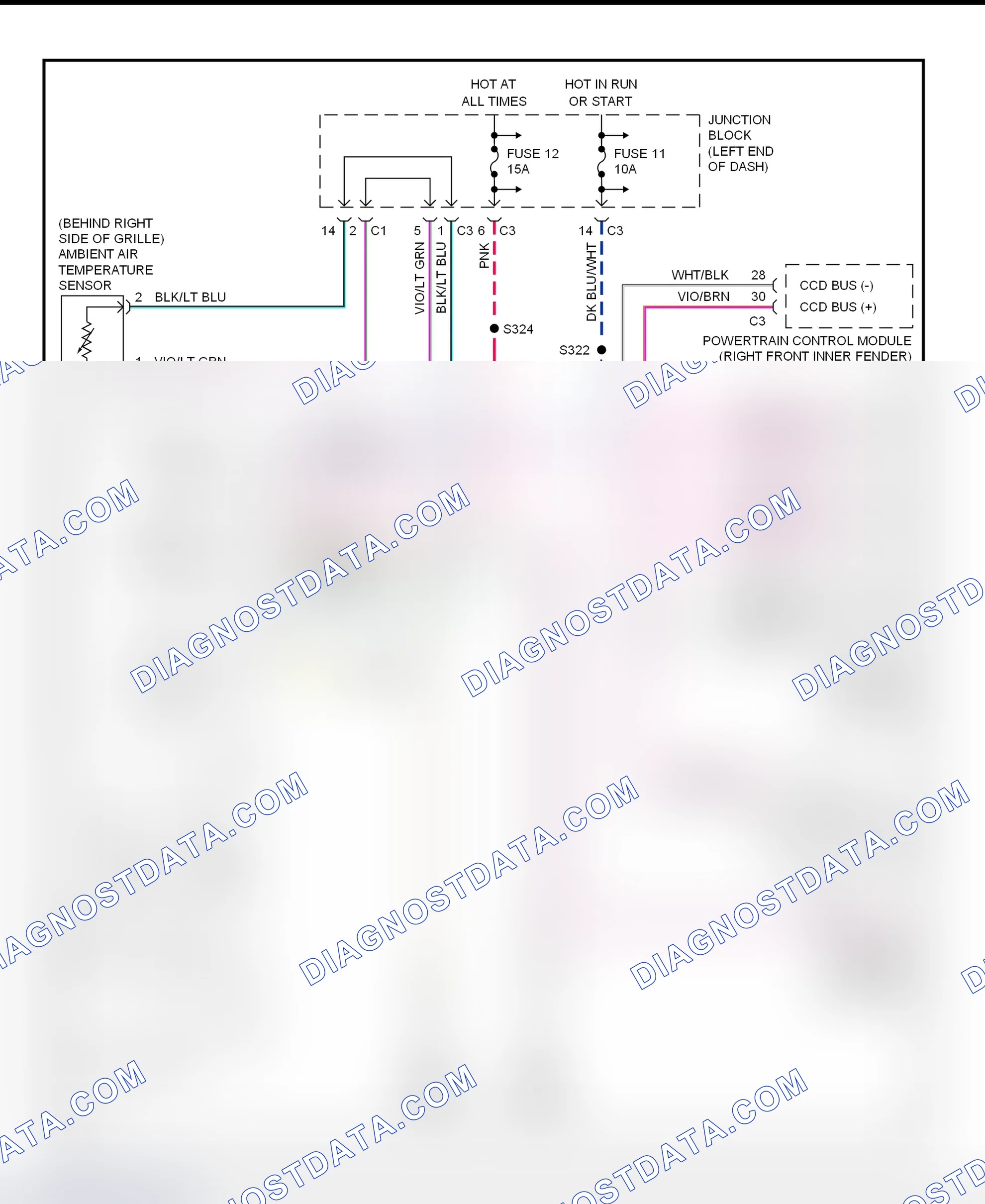Fig. 3: Overhead Consoles Wiring Diagram (Durango)