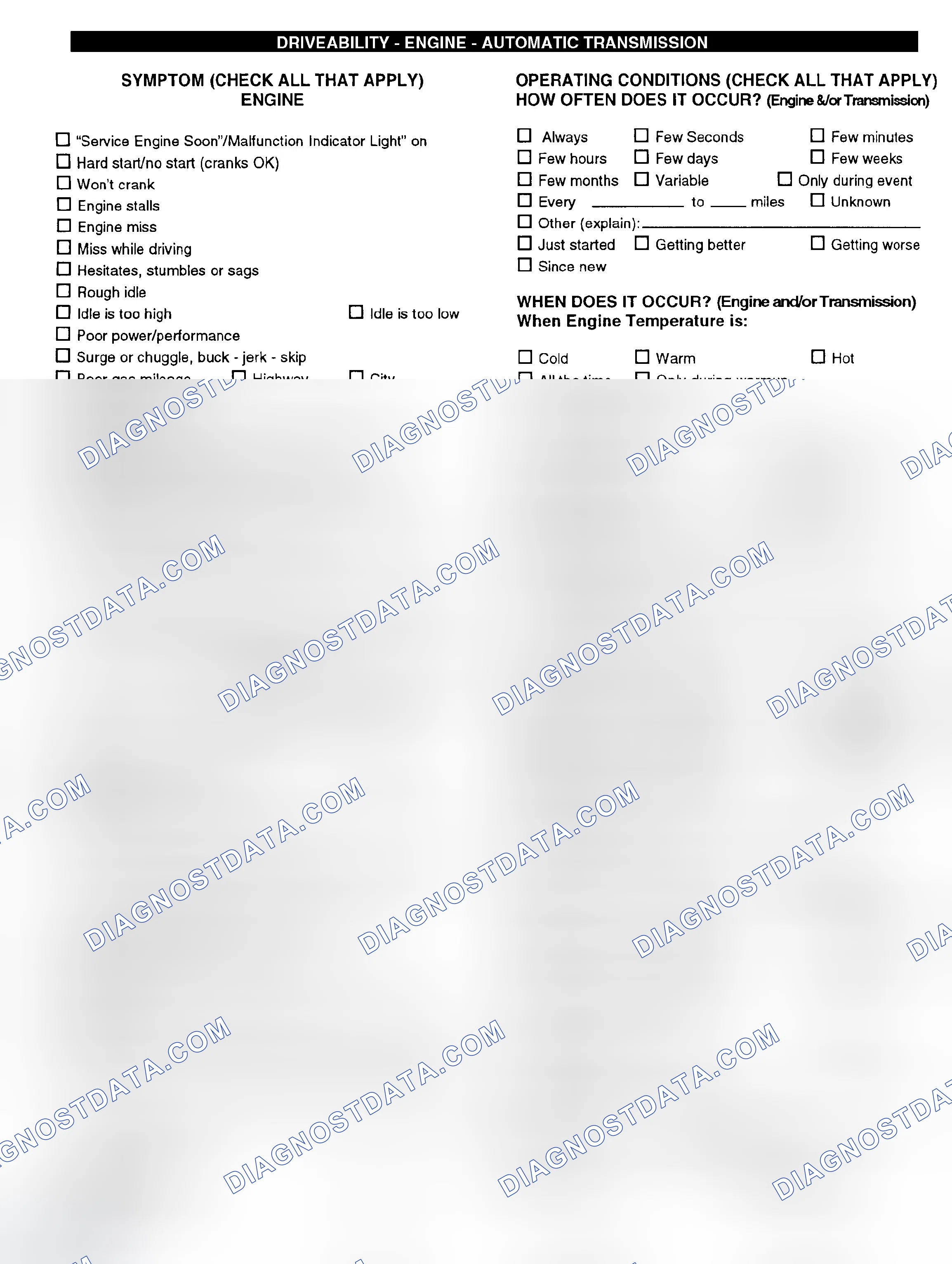 Scheme 6: Engine Driveability & Automatic Transmission