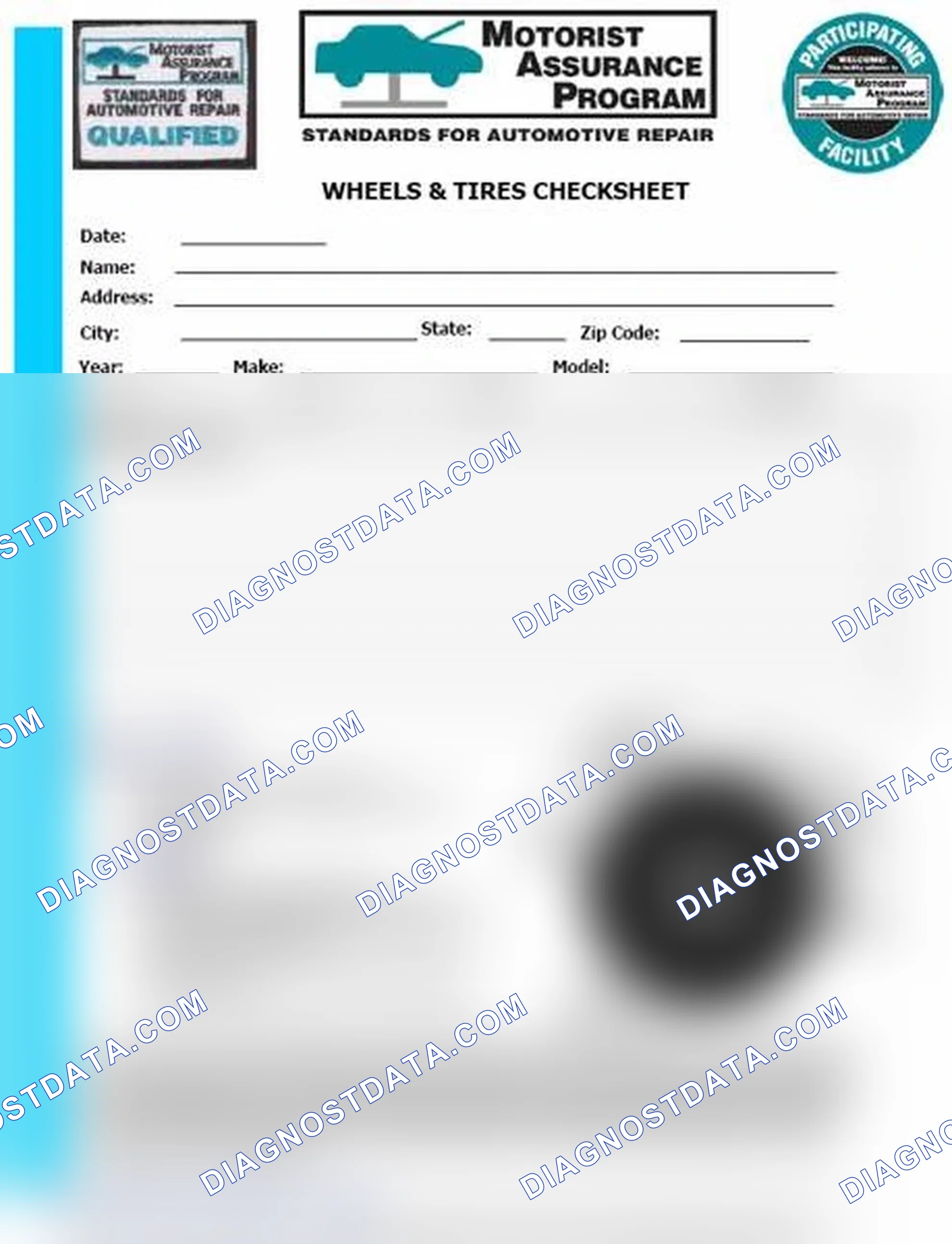 Scheme 34: Wheels & Tires Checksheet (1 Of 2)