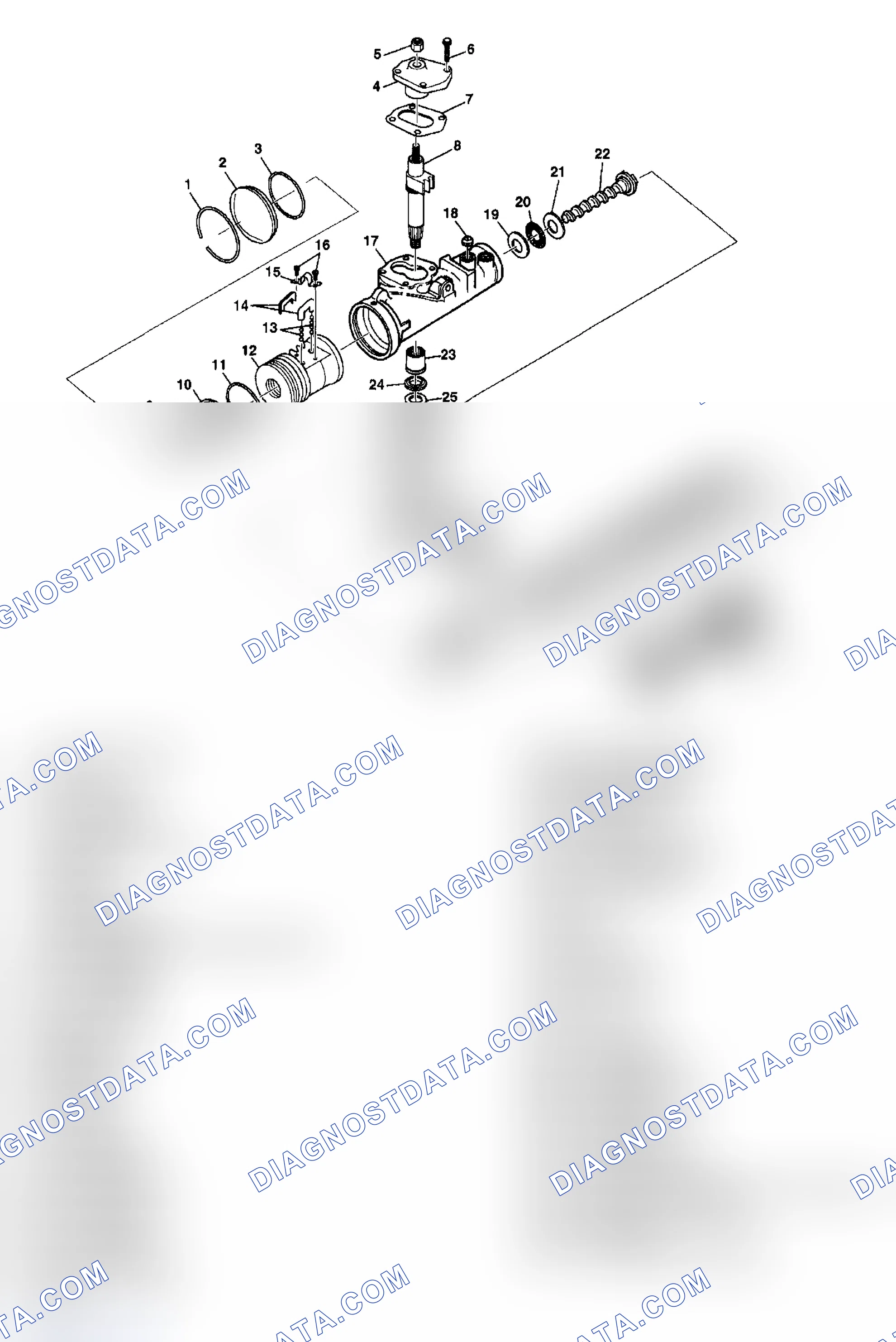 Scheme 3: Power Steering Gear Disassembled View (700 Gear)