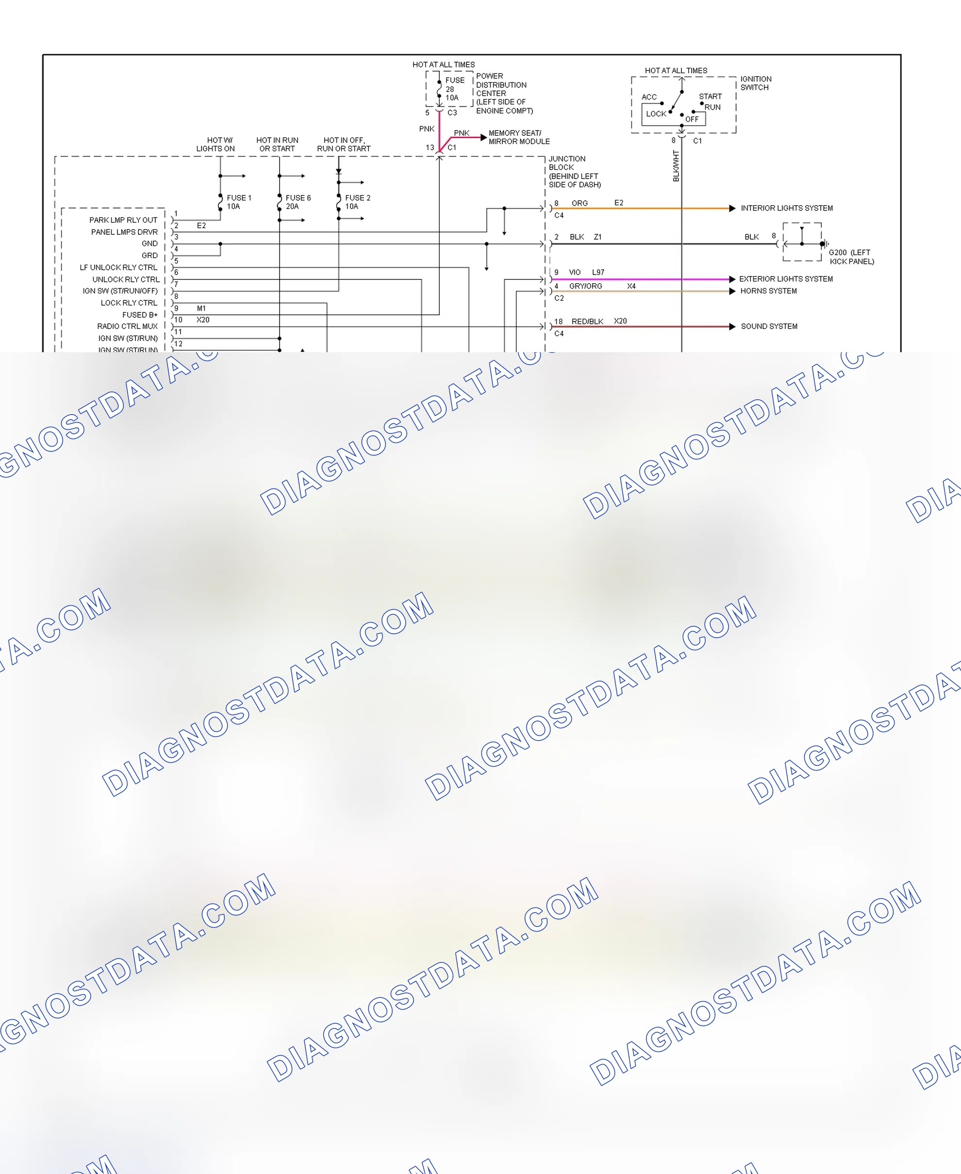 Scheme 85: BCM Wiring Diagram (Caravan, Town & Country, & Voyager - 1 Of 2)
