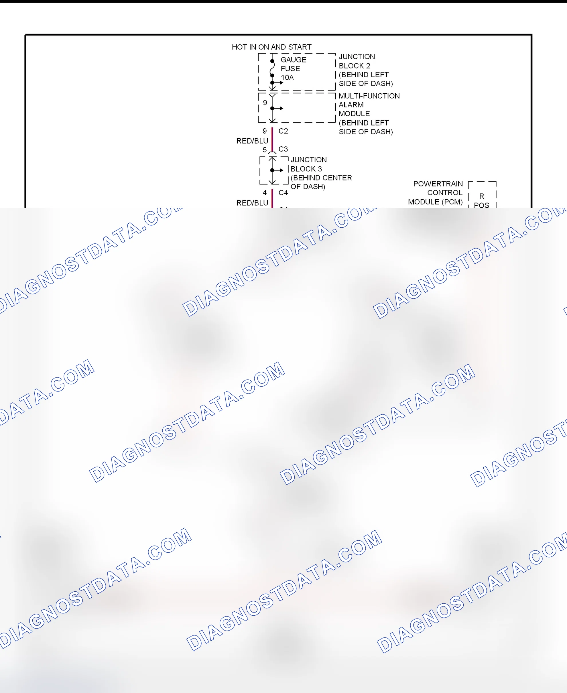 Scheme 68: Back-Up Lights Wiring Diagram (Prizm)