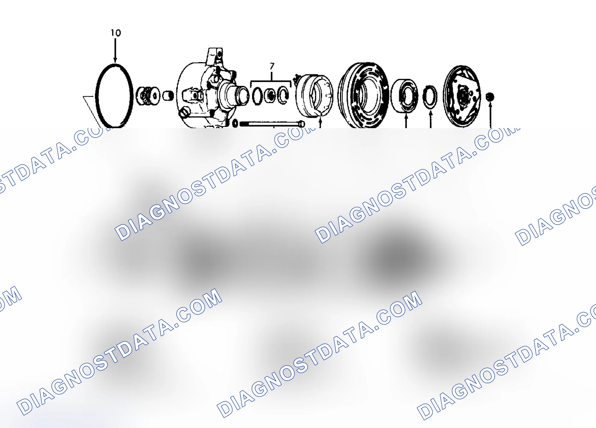Scheme 7: Exploded View of Harrison V5 5-Cylinder Compressor