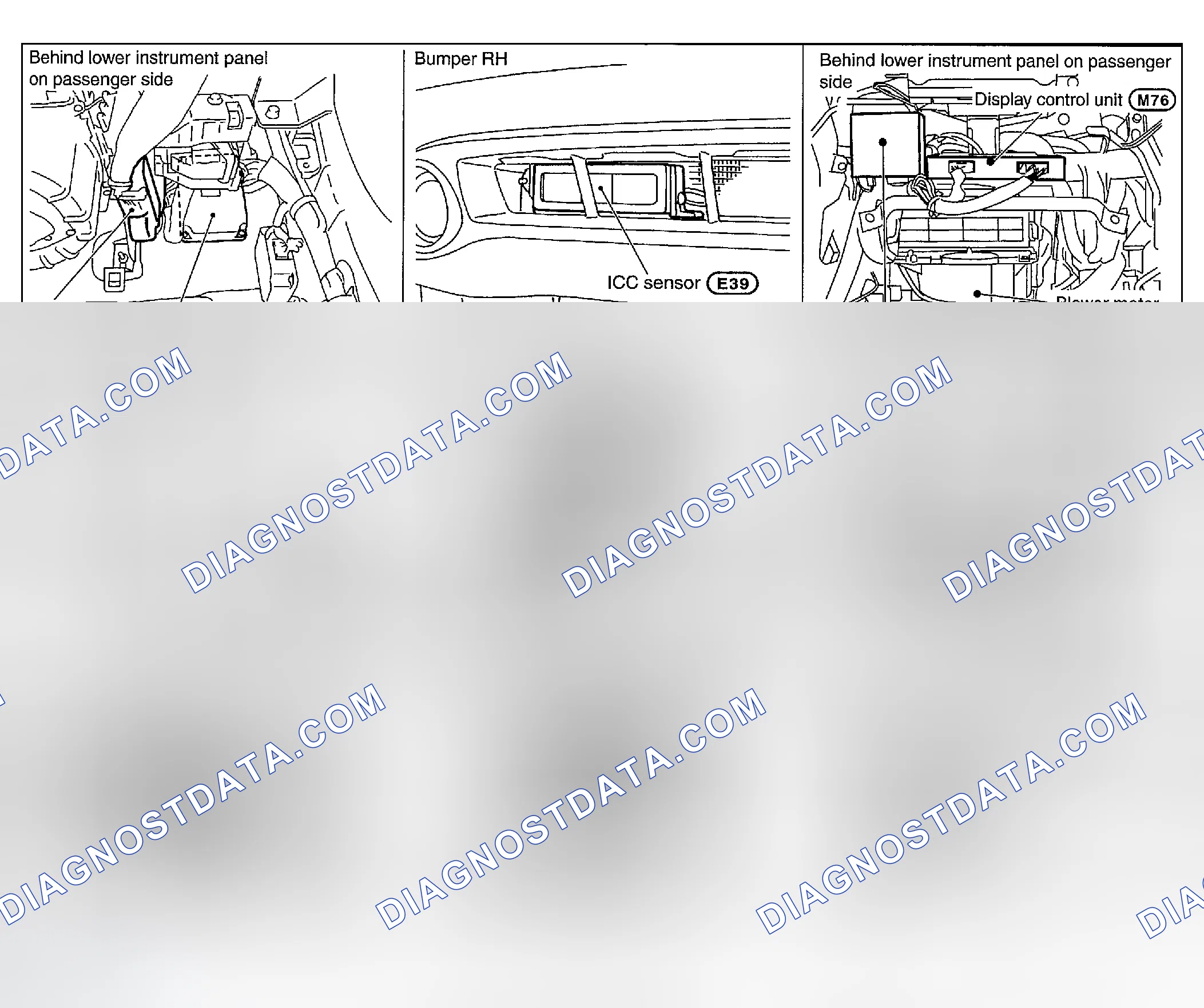 Scheme 141: COMPONENT PARTS AND HARNESS CONNECTOR LOCATION