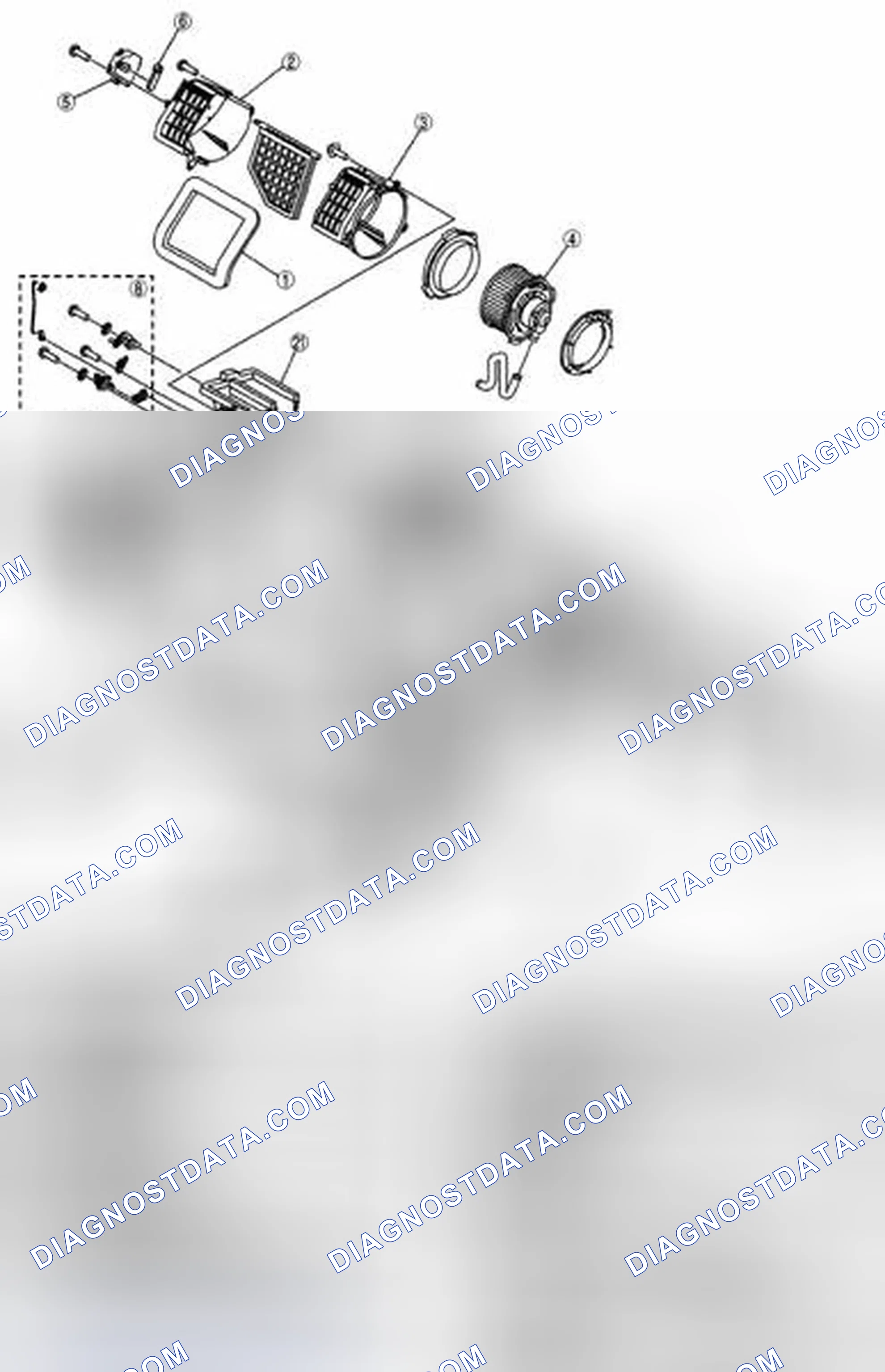 Scheme 134: A/C UNIT DISASSEMBLY/ASSEMBLY [MANUAL AIR CONDITIONER]
