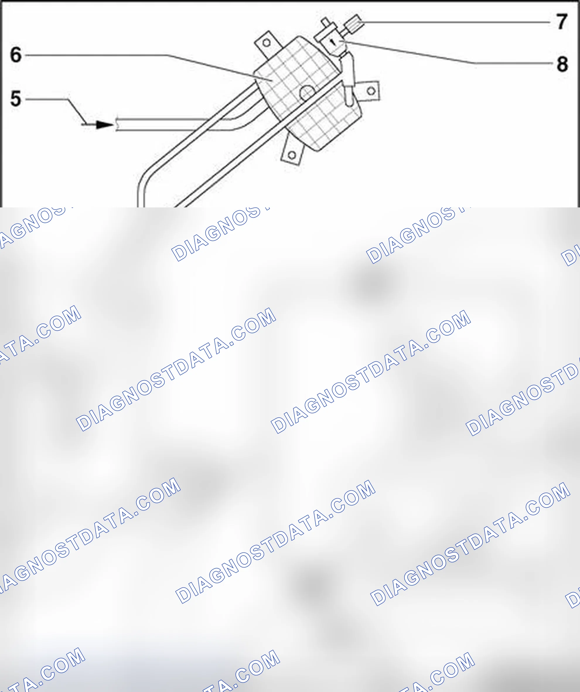 Scheme 151: Evaporative Emission (EVAP) canister system with Leak Detection Pump (LDP), hose diagram