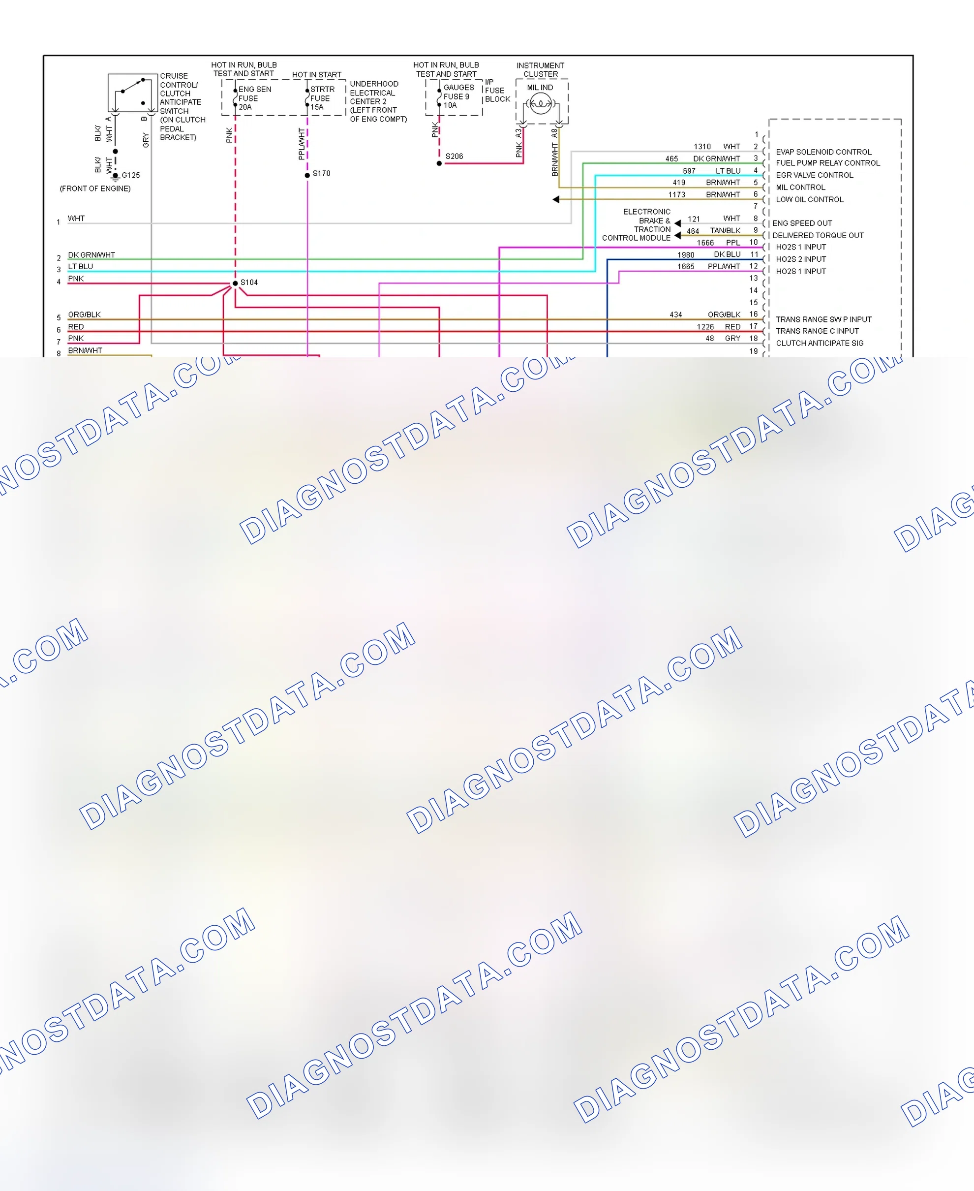 Scheme 26: PCM Wiring Diagram (Camaro & Firebird - 3.8L - 4 Of 4)
