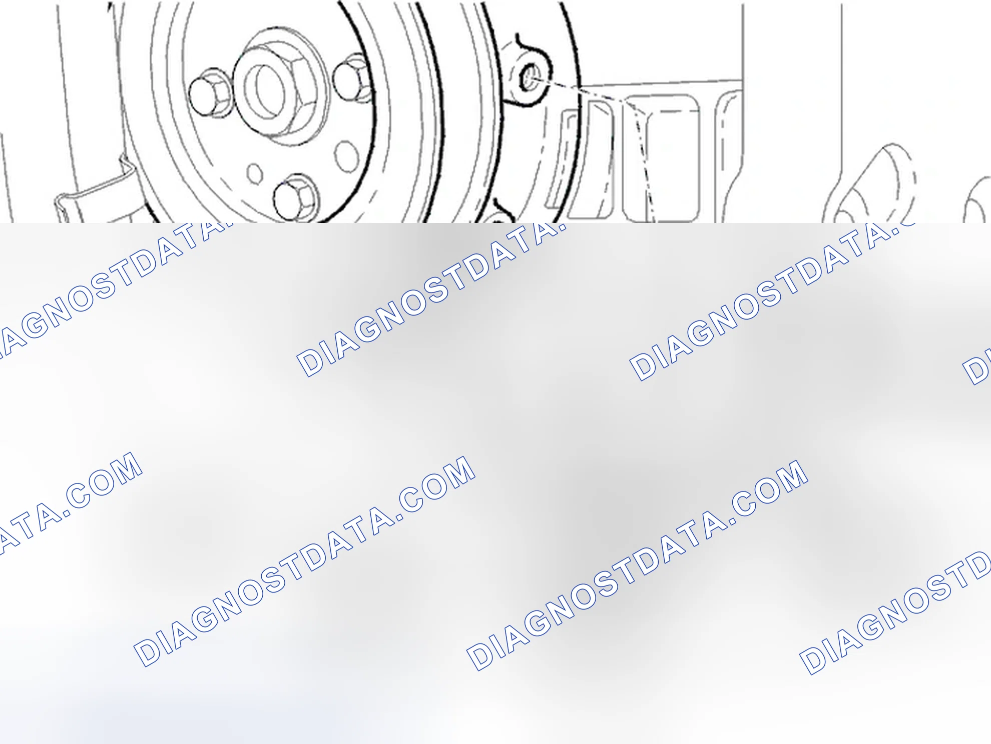 Scheme 108: Removing the timing belt (at the bottom)