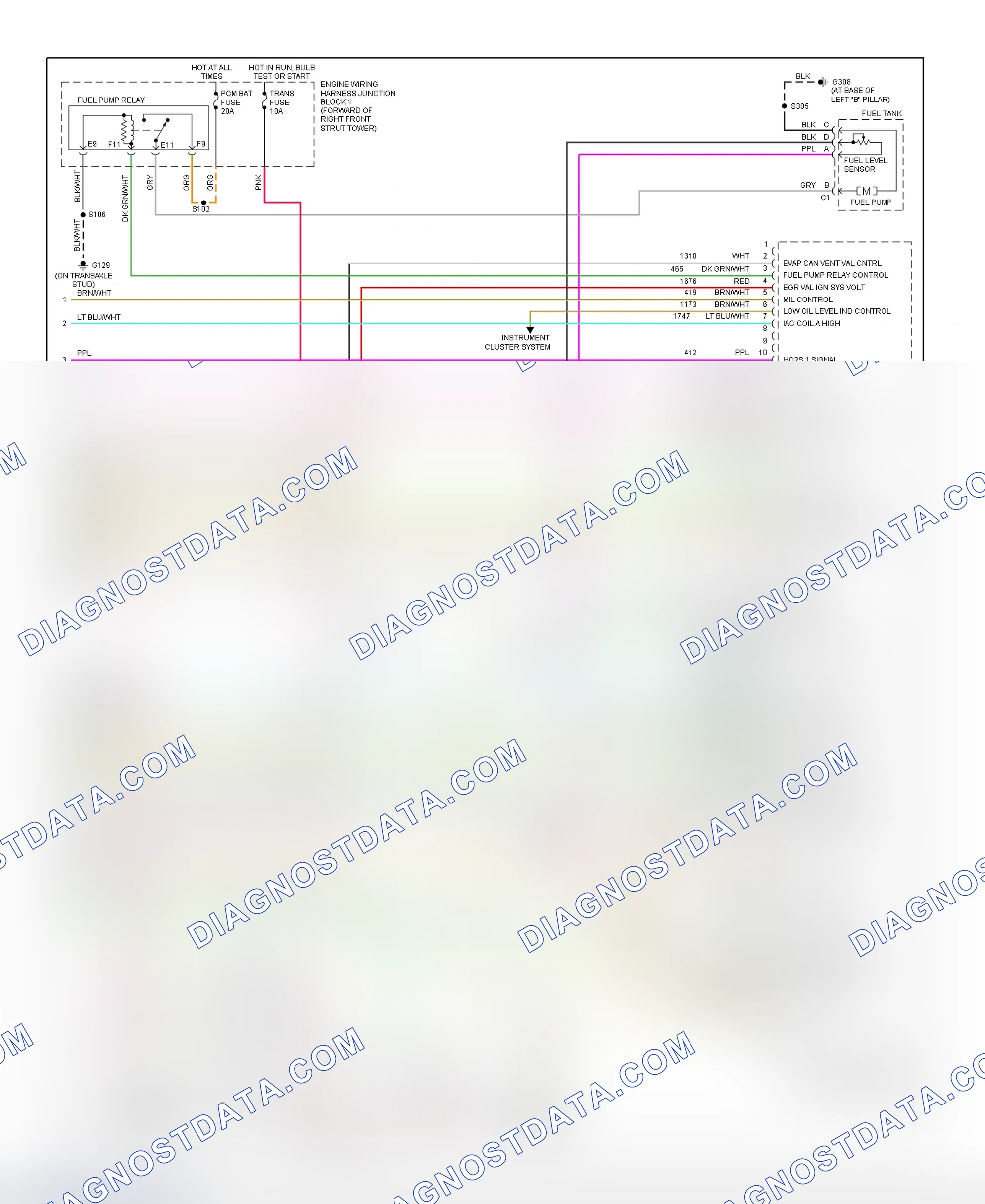 Scheme 128: PCM Wiring Diagram (Lumina - 3.1L - 4 Of 4)