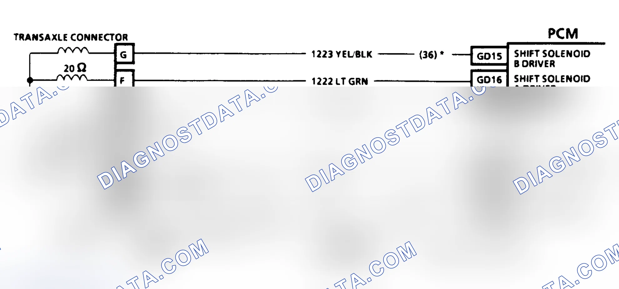 Scheme 168: CODE 36, SHIFT CONTROL PROBLEM - 3.8L C & E BODIES W/4T60E TRANSAXLE