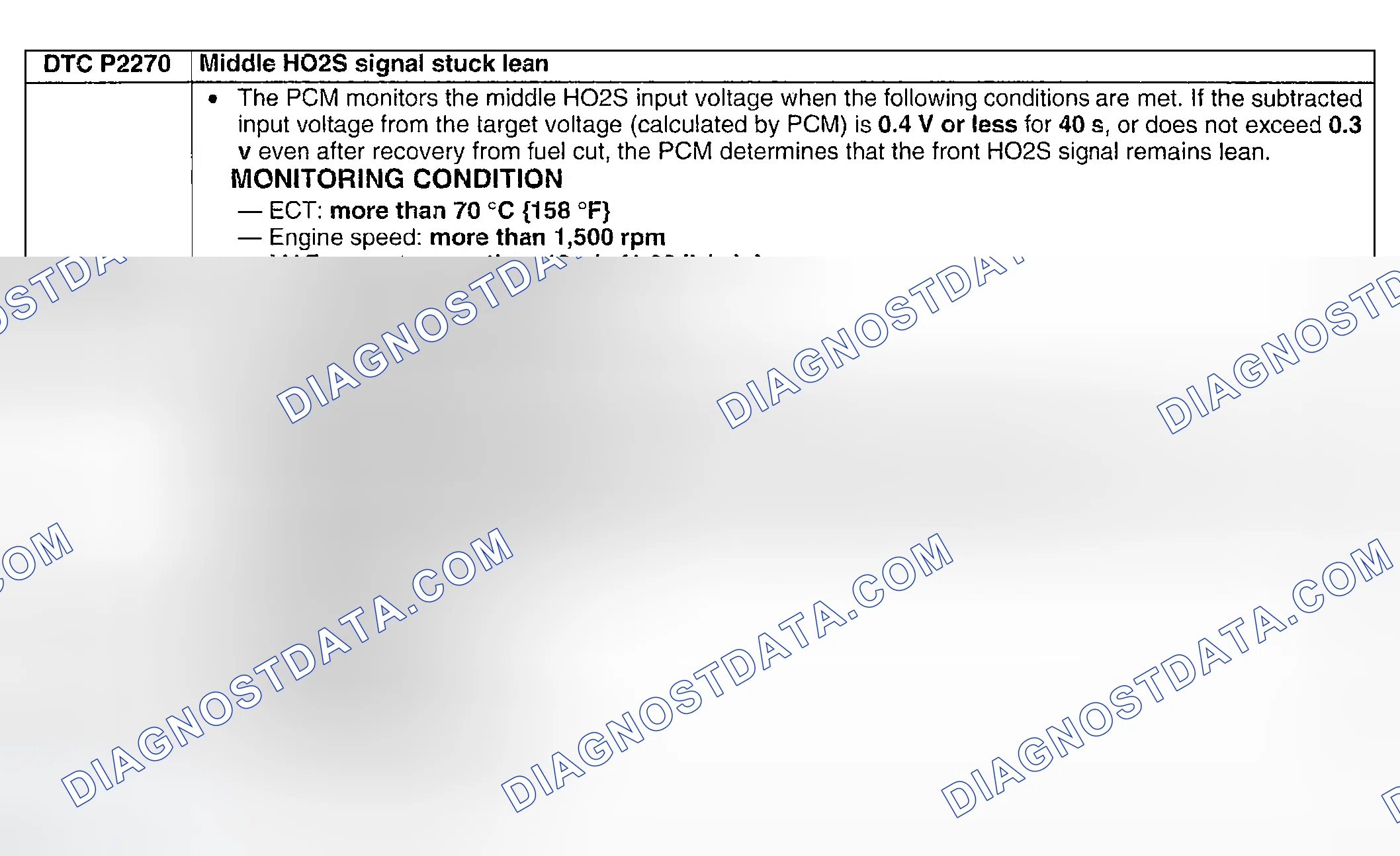 Scheme 377: DTC P2270: MIDDLE HO2S SIGNAL STUCK LEAN