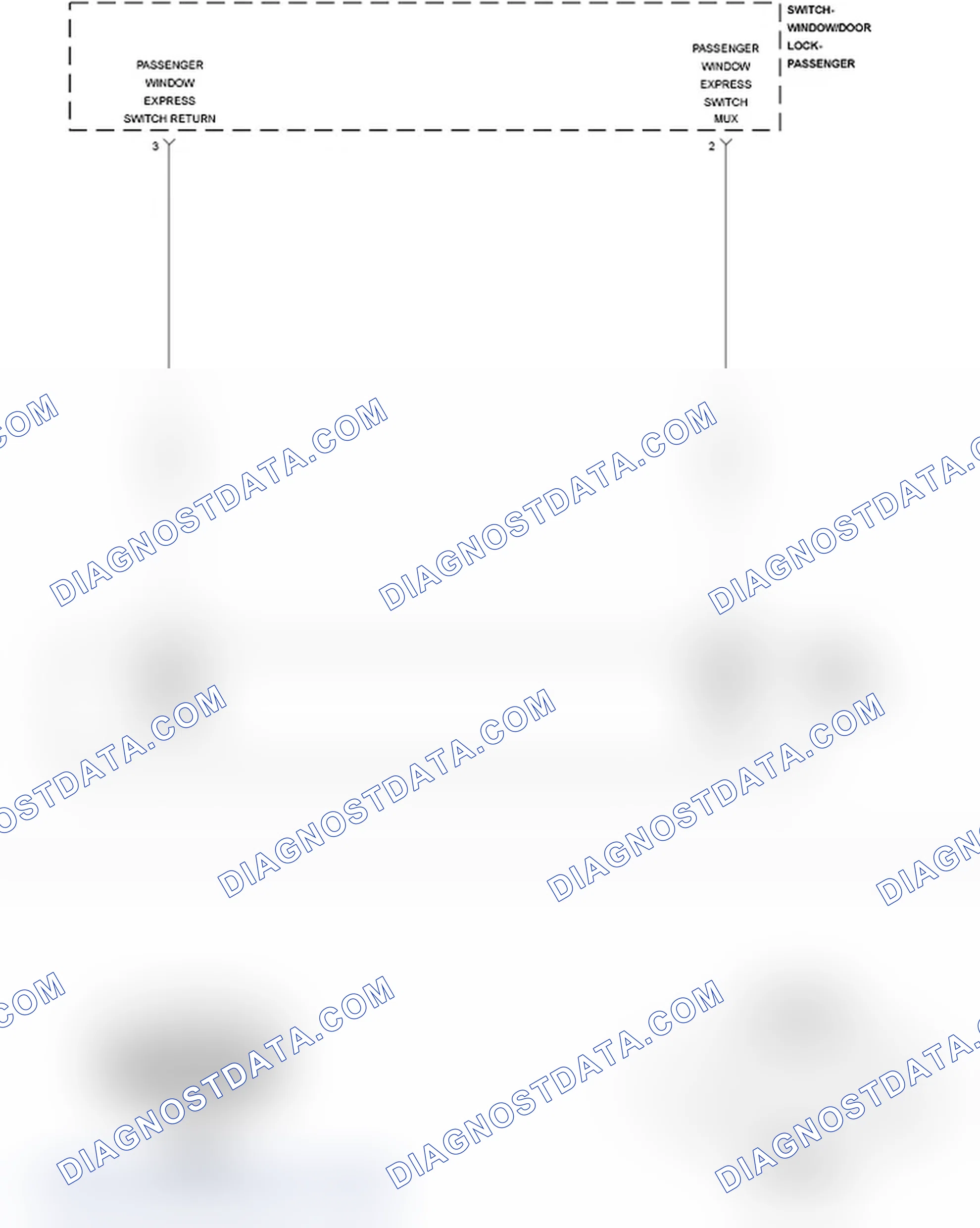 Scheme 353: B1911-PASSENGER WINDOW SWITCH CIRCUIT LOW