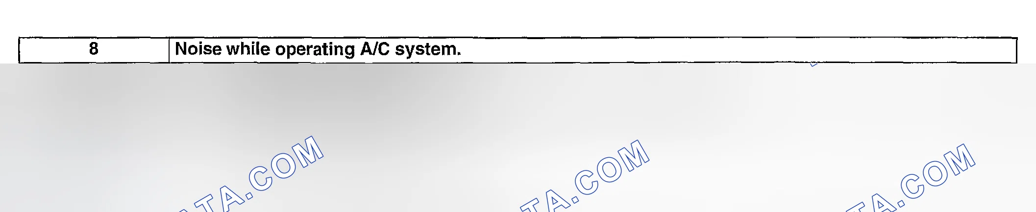Scheme 98: NO. 8 NOISE WHILE OPERATING A/C SYSTEM
