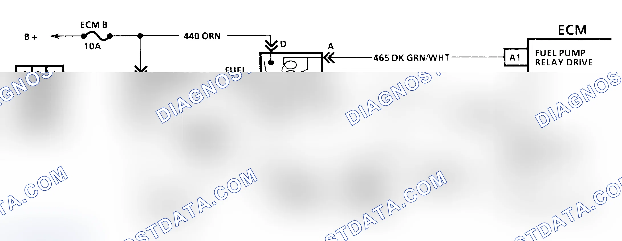 Scheme 313: CODE 54, Schematic, Fuel Pump Circuit (4.3L Turbo)