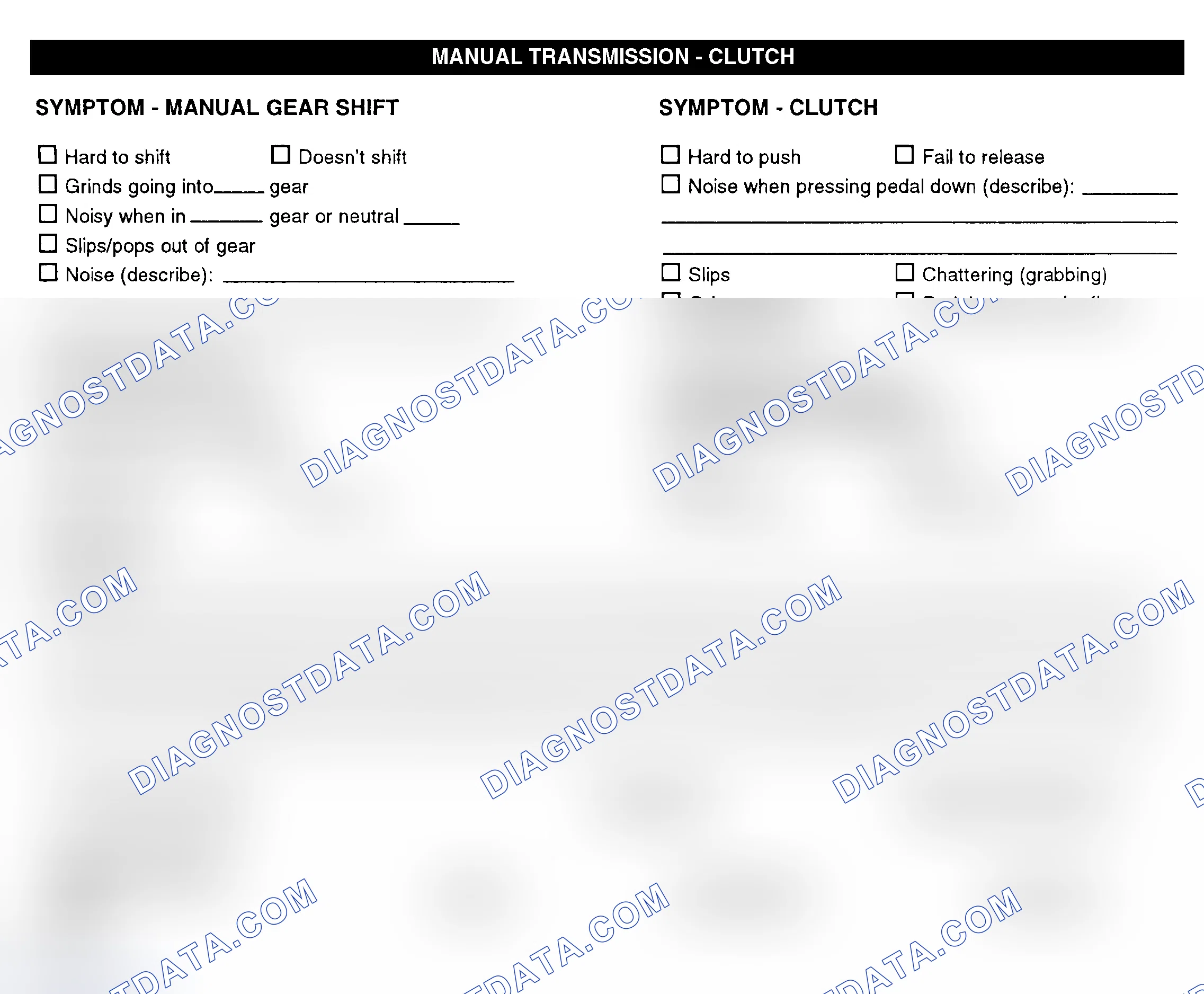 Scheme 10: Manual Transmission & Clutch
