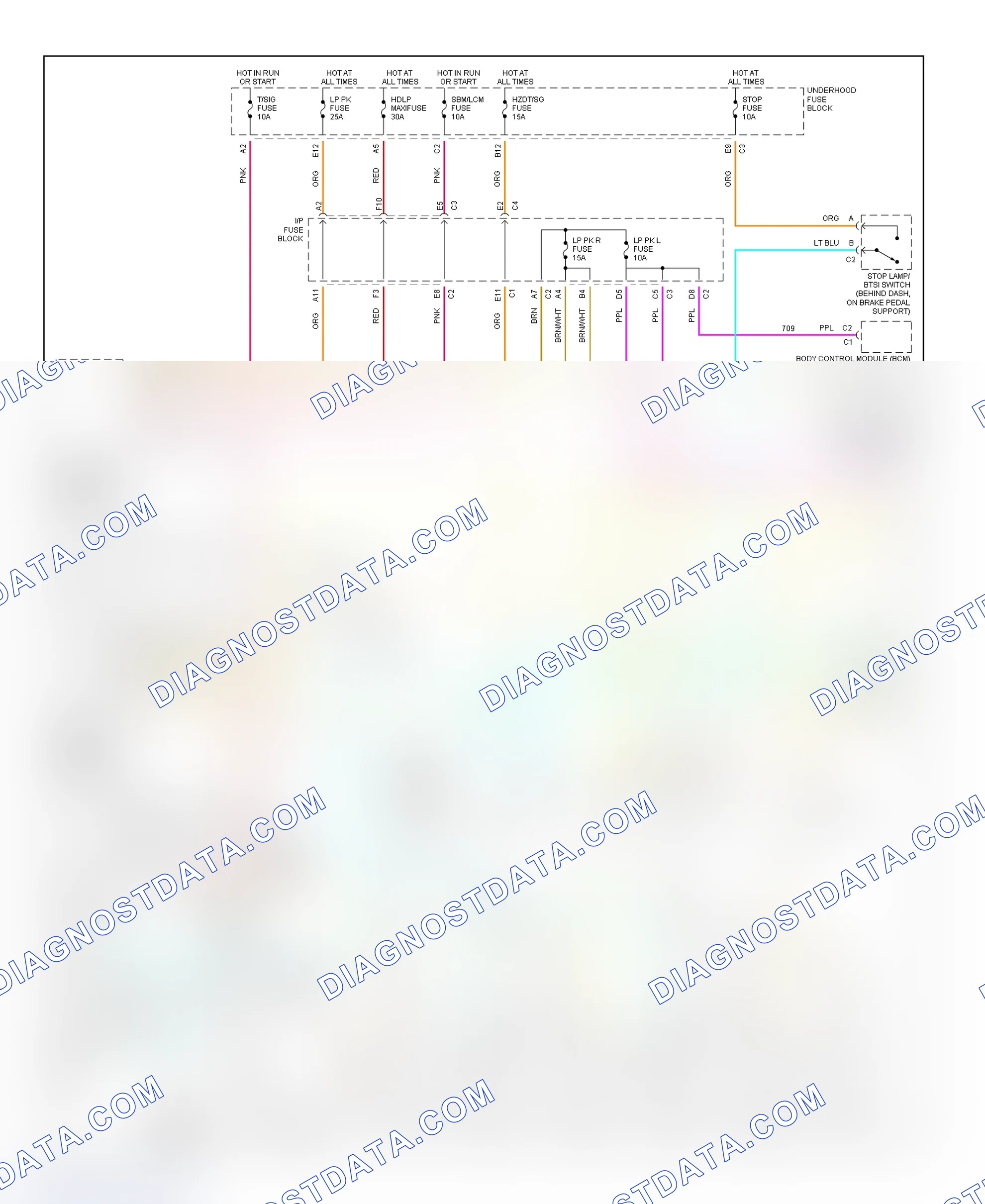 Scheme 34: Exterior Lights Wiring Diagram (Park Avenue - 1 Of 2)