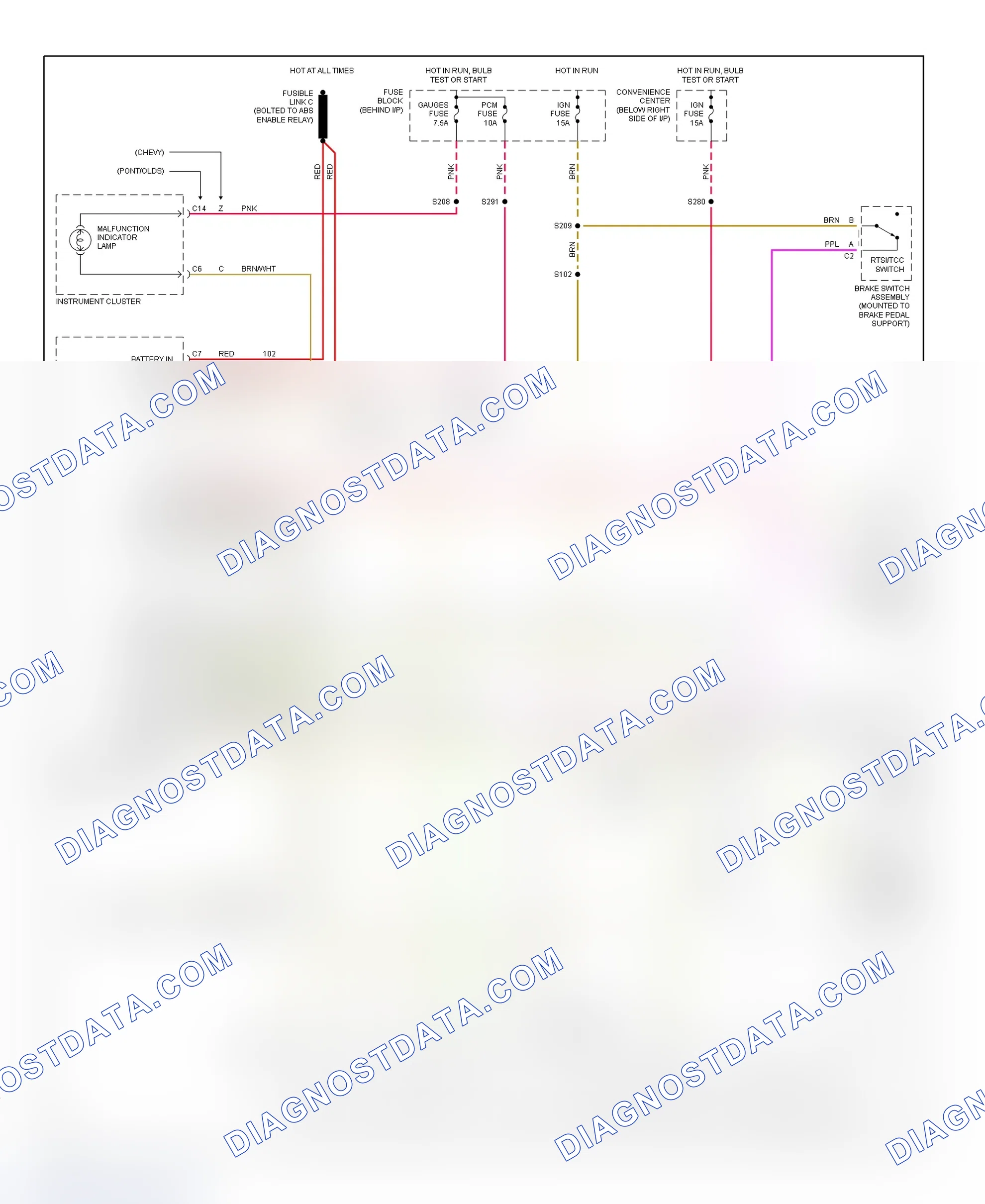 Scheme 142: 1995 "U" Body - 3.8L (Lumina APV, Silhouette & Trans Sport) Schematic