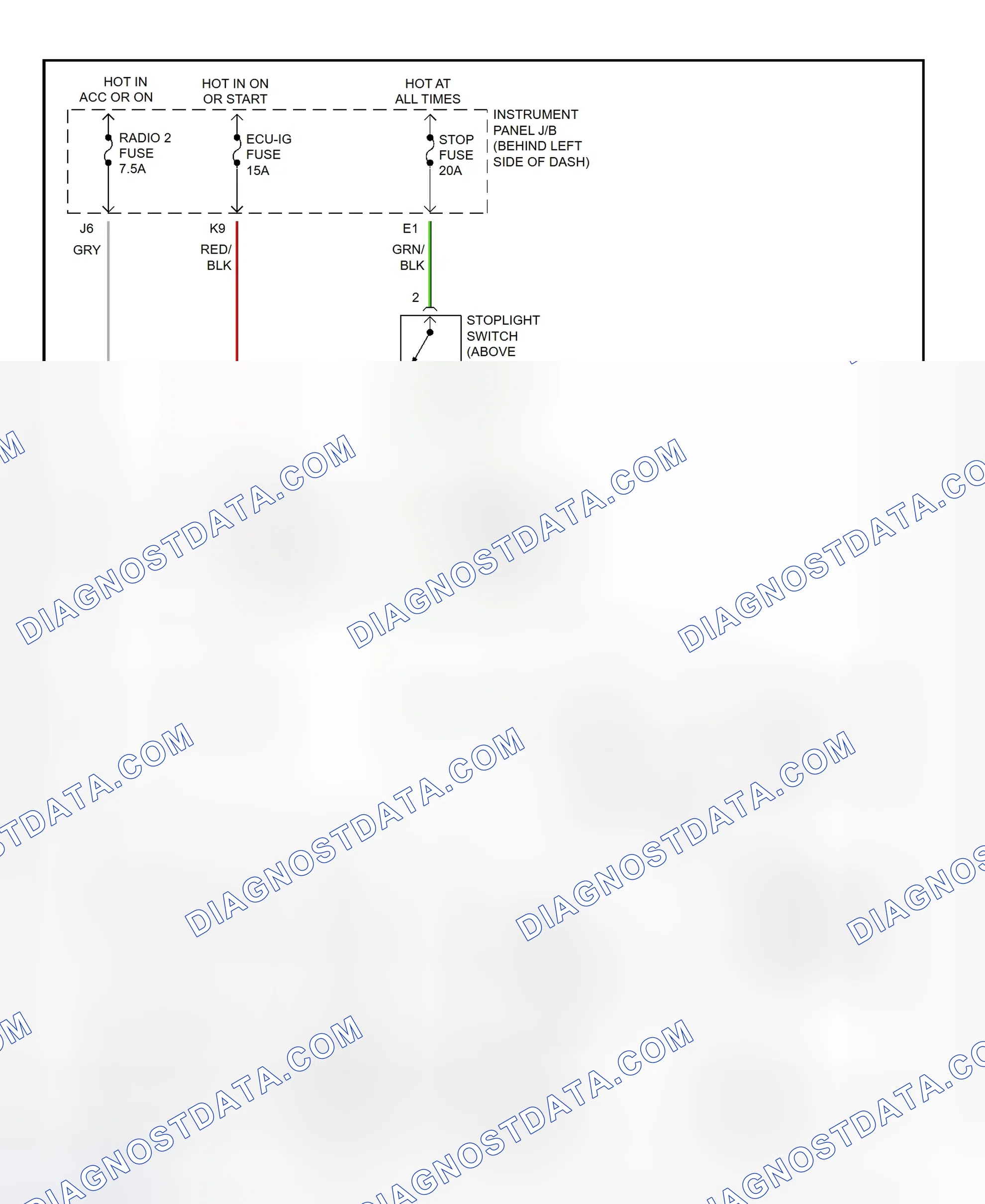 Scheme 443: Shift Interlock System Wiring Diagram (2001 - Toyota Highlander)
