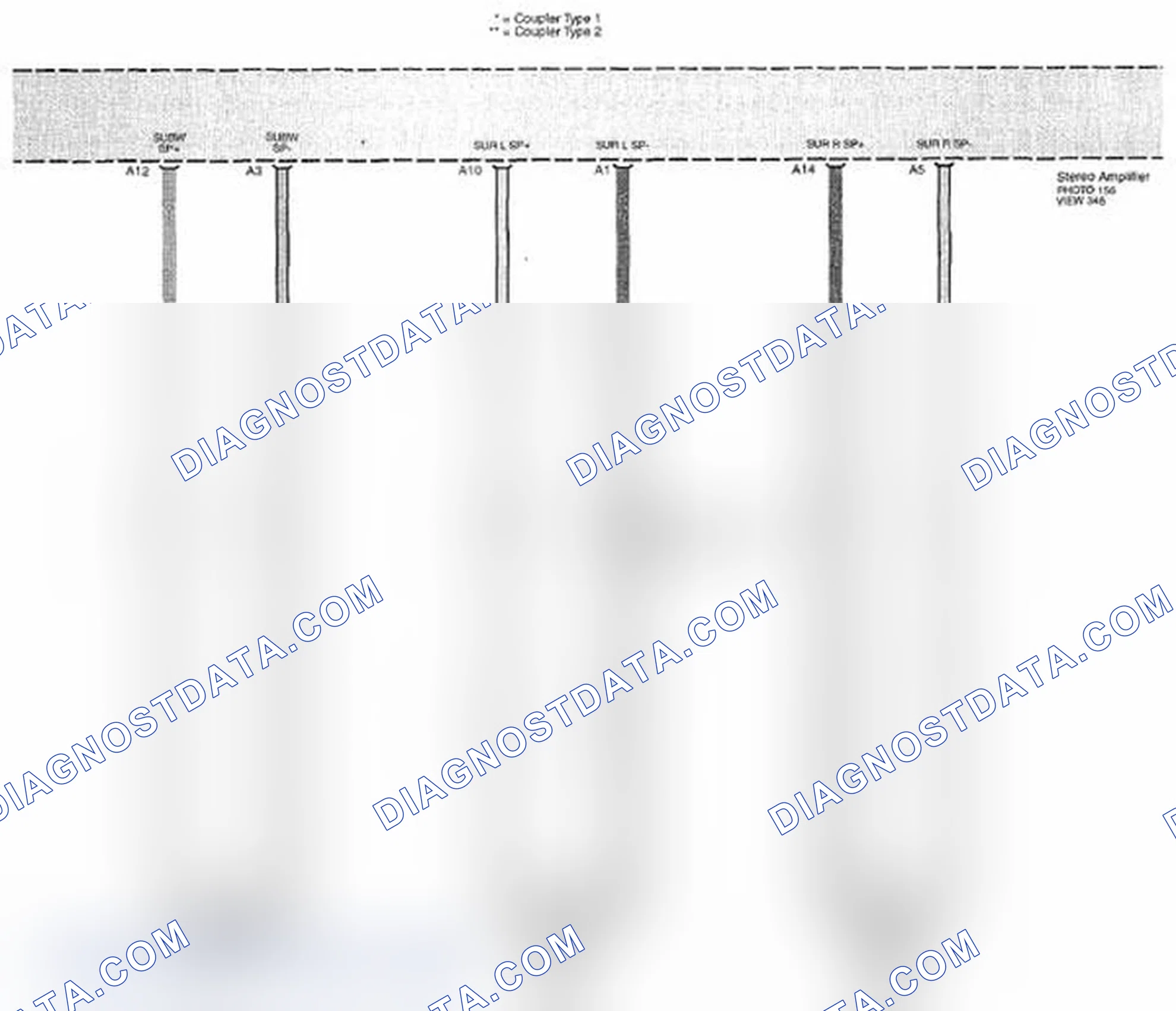 Scheme 434: Audio System Circuit Diagram - Without Navigation (Page 150-13)
