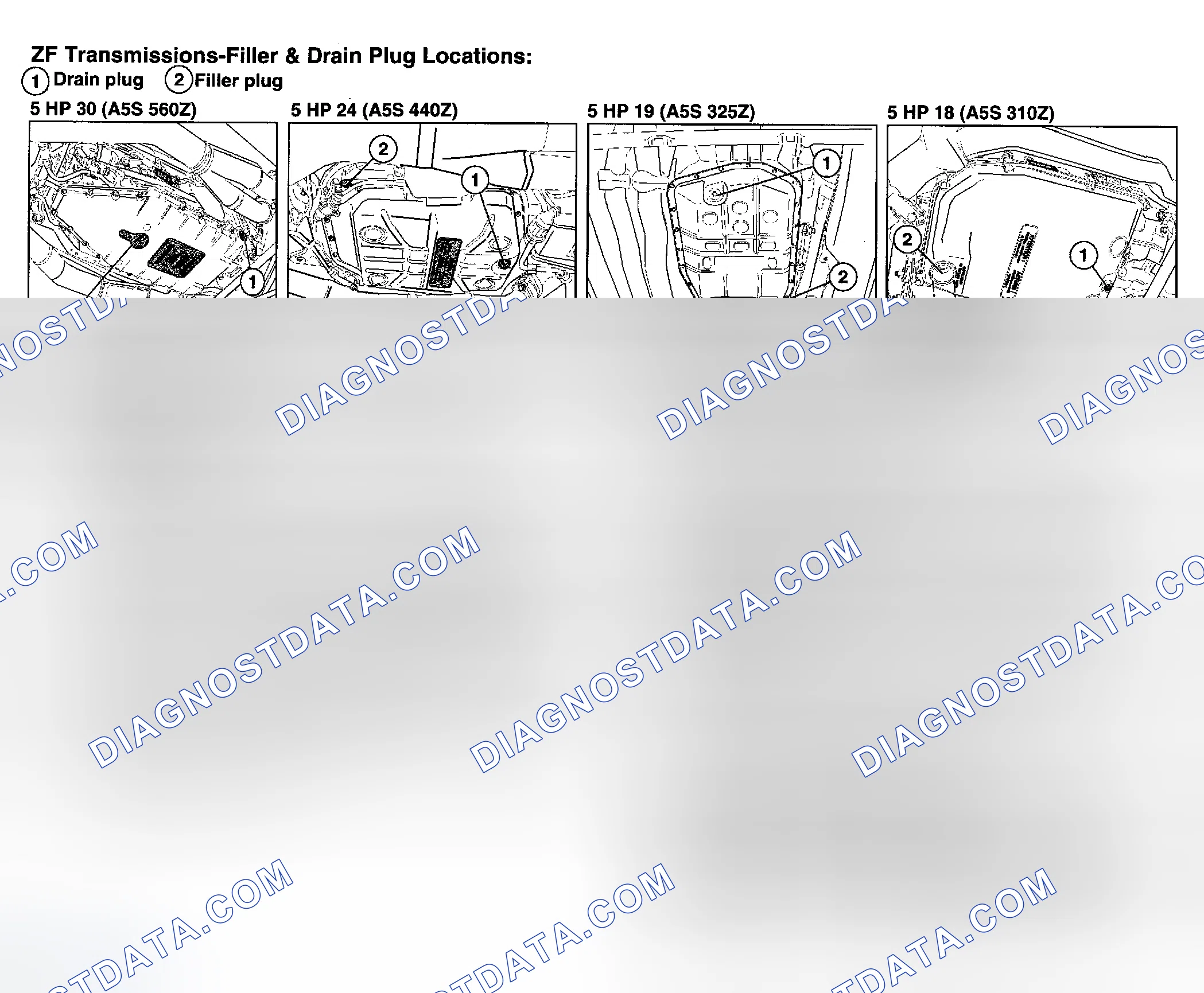 Scheme 103: Models Without A Transmission Dipstick