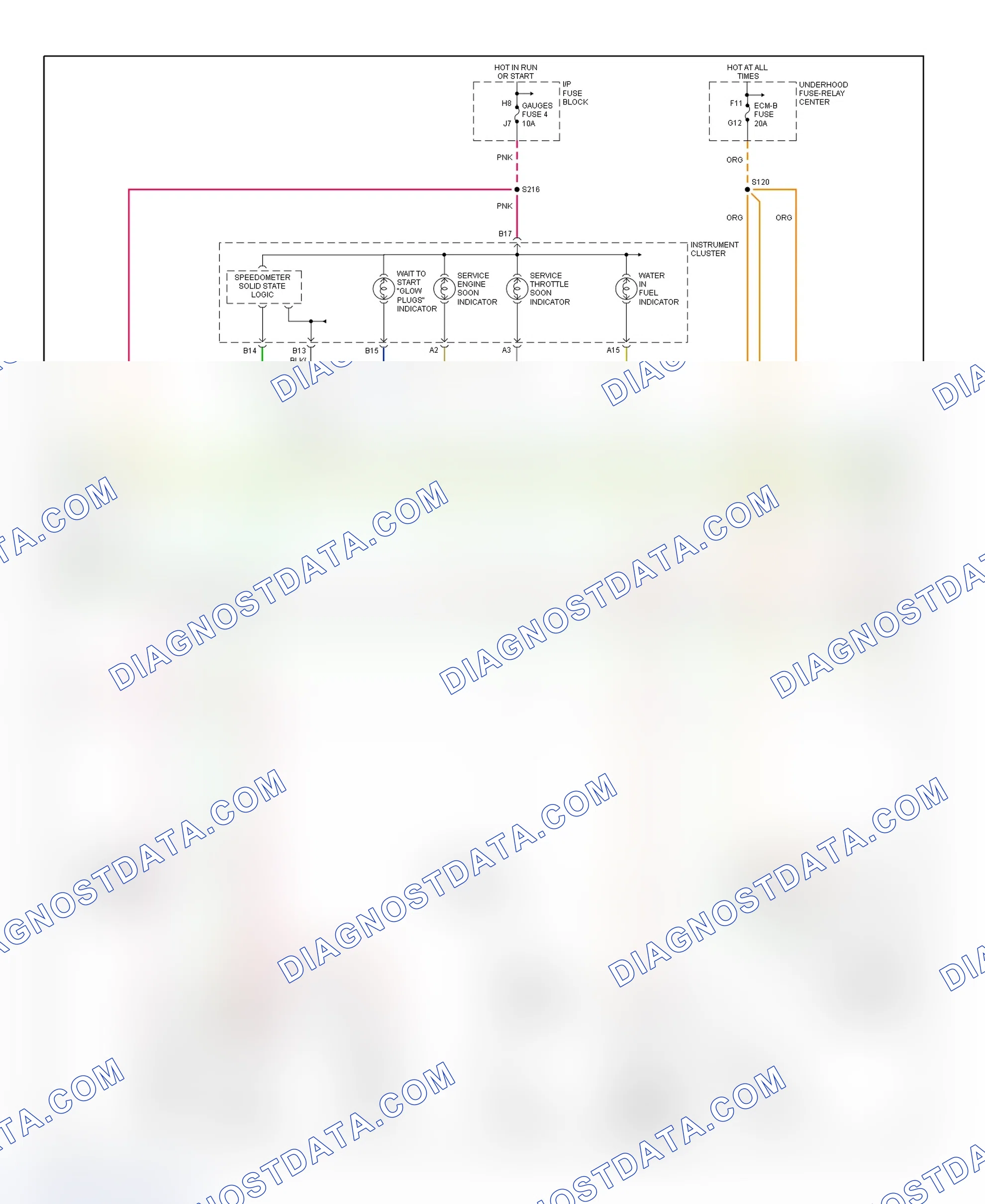 Scheme 58: PCM Wiring Diagram (Express & Savana - 6.5L - 3 Of 4)