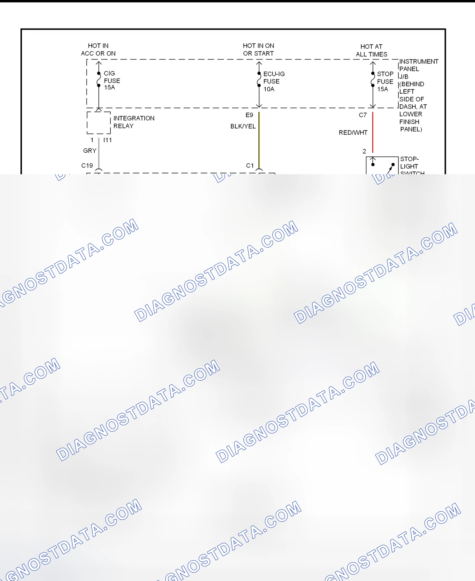 Scheme 301: Shift Interlock System Wiring Diagram (2001 - Toyota Corolla)