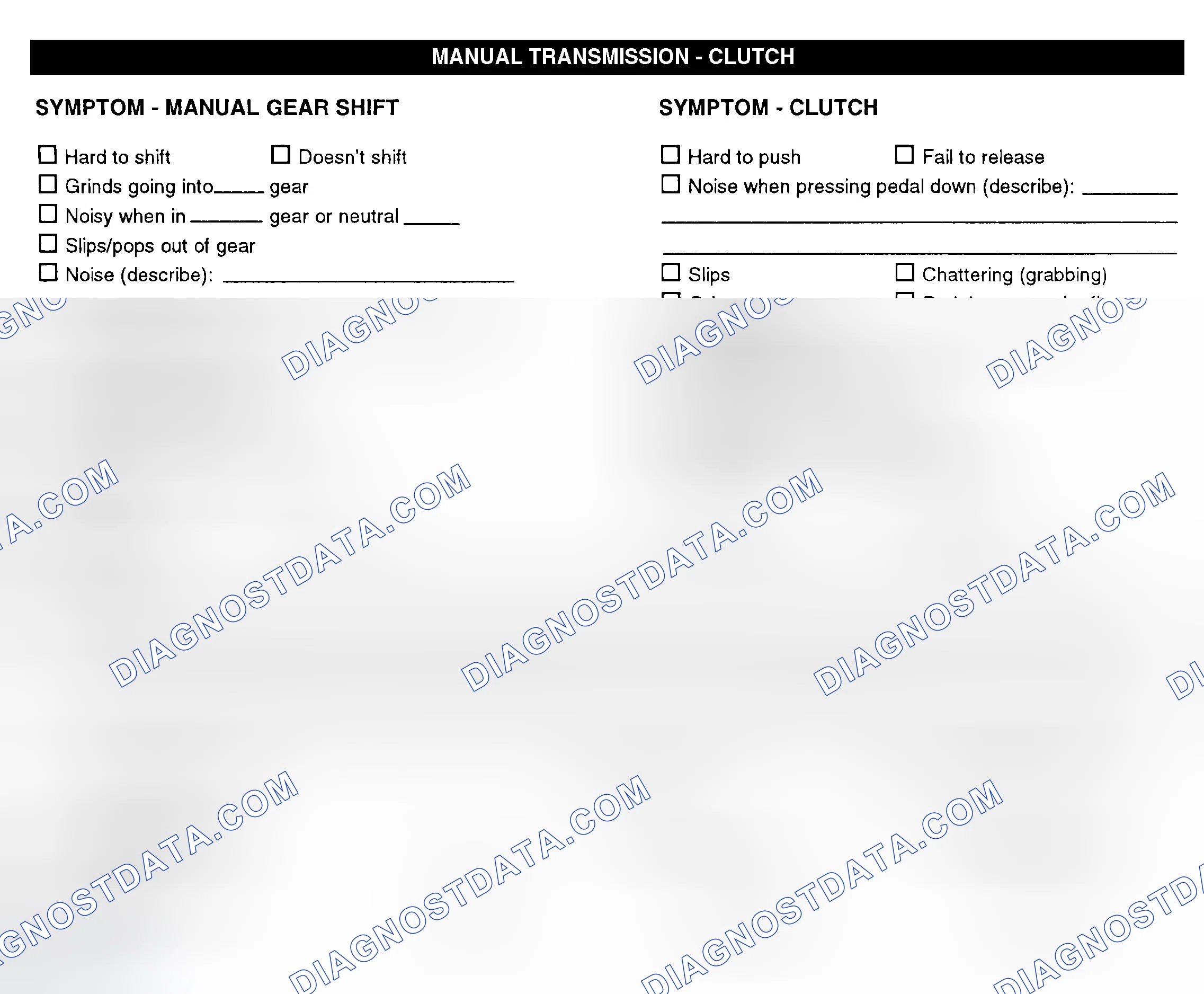 Scheme 10: Manual Transmission & Clutch