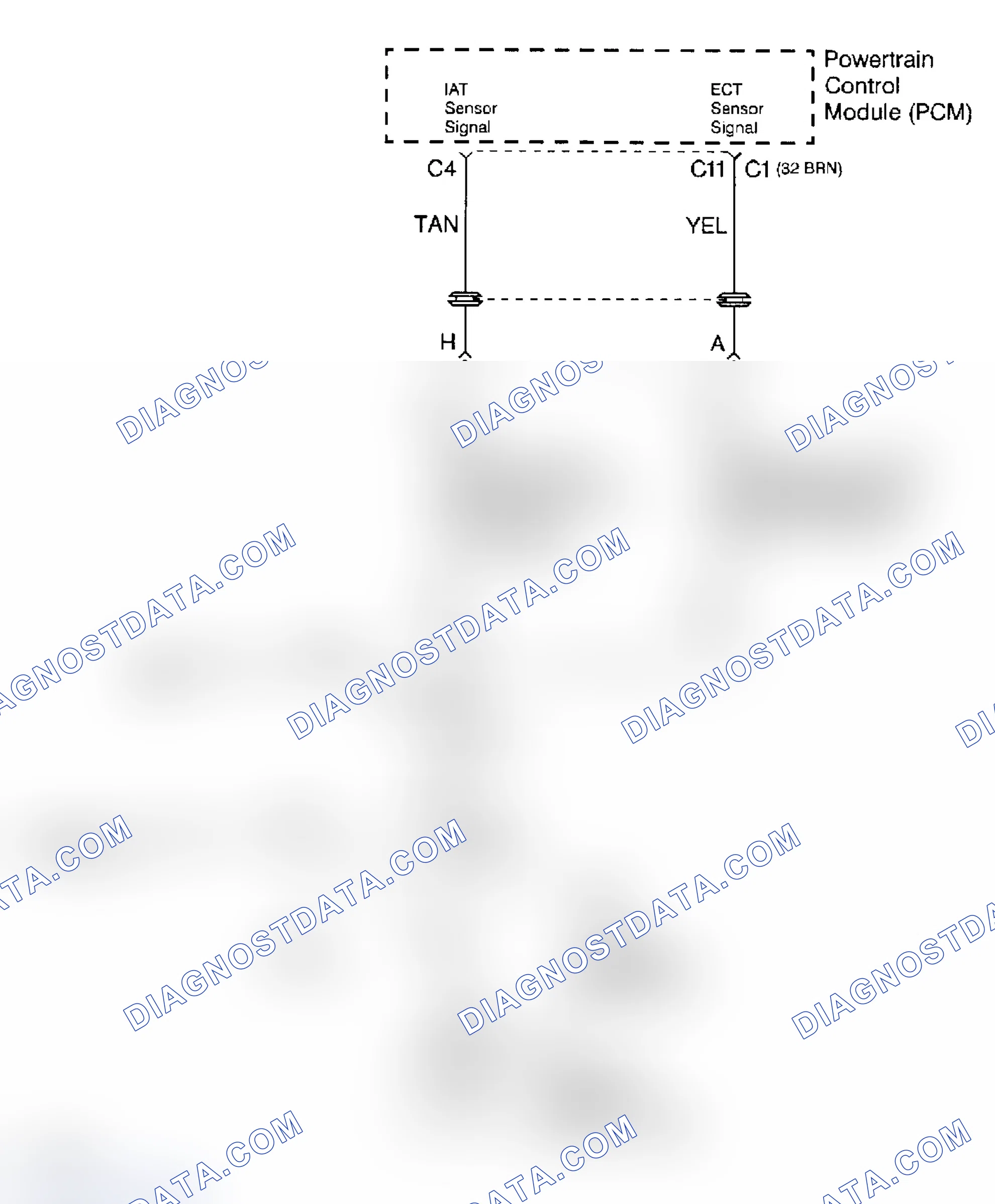 Scheme 25: Intake Air Temperature (IAT) Sensor Circuit Diagram