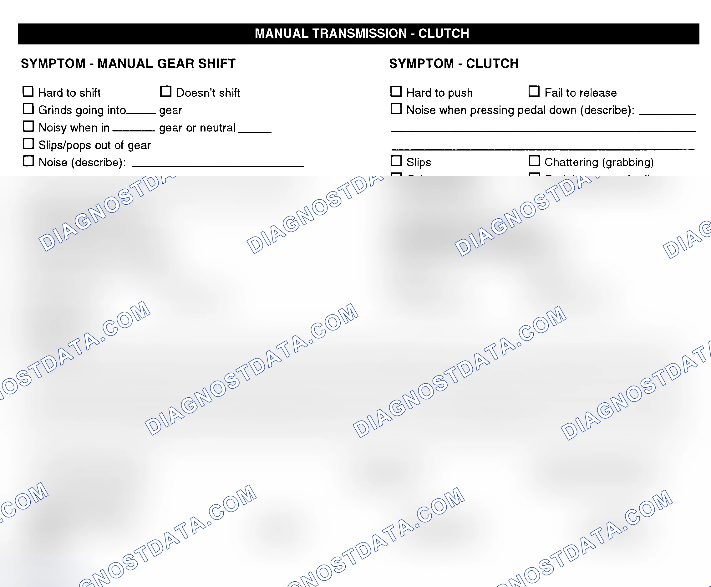 Scheme 10: Manual Transmission & Clutch
