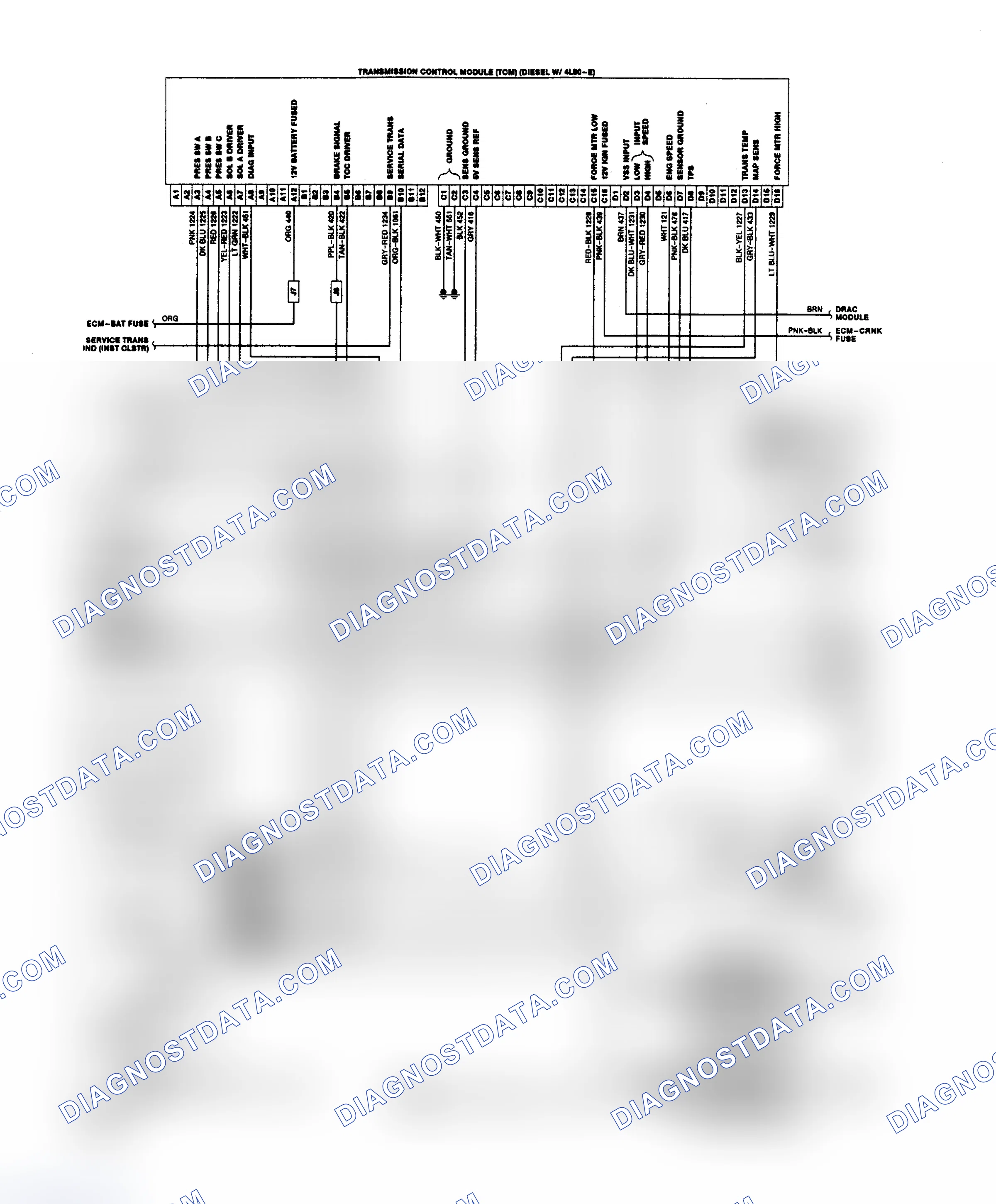 Scheme 17: Wiring Diagram ("P" Series Motorhome 6.2L Diesel w/ 4L80-E Trans.)