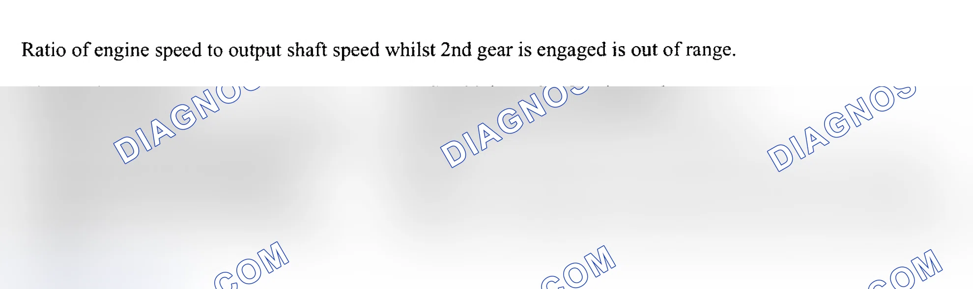 Scheme 97: FAULT CODE 30: GEAR RATIO MONITORING, 2ND GEAR/RATIO MONITORING IMPLAUSIBLE 2ND GEAR RATIO
