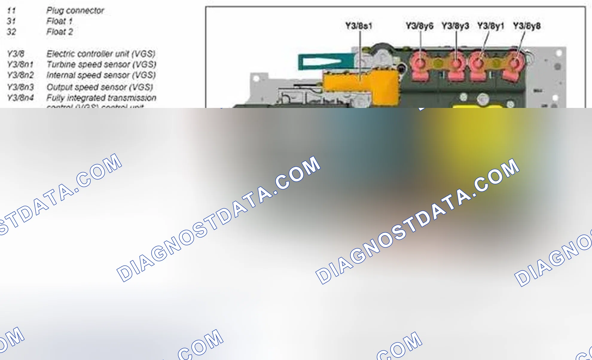 Scheme 214: Automatic transmission (AT), location of electric/electronic components - GF27.10-P-0001-08GZ