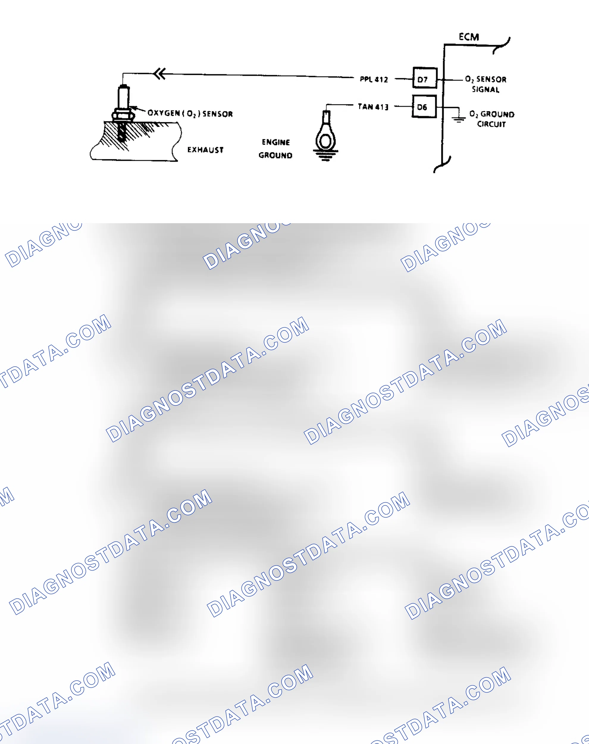 Scheme 68: Code 13, Oxygen Sensor Circuit Flow Chart & Schematic