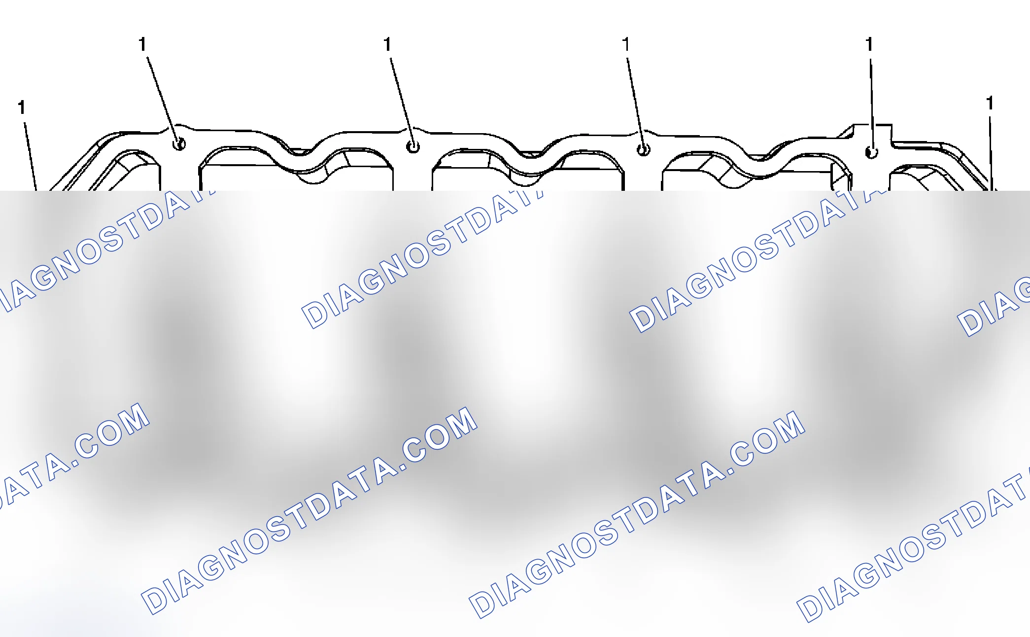 Scheme 128: Lower Rocker Arm Cover - Top View
