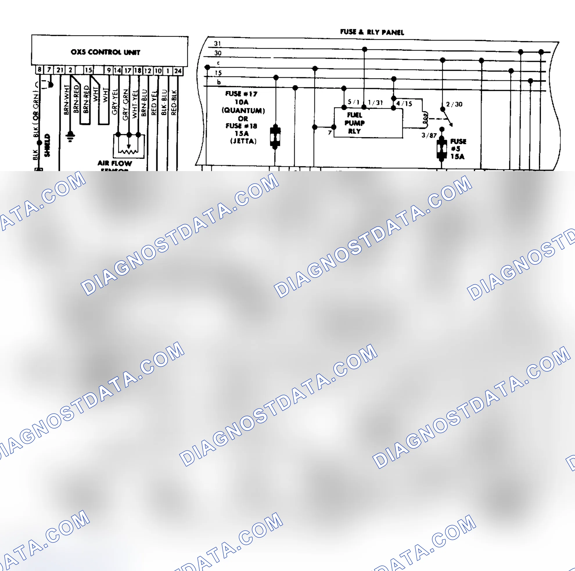 Scheme 18: CIS-E Wiring Diagram (Jetta & Quantum 4-Cylinder)