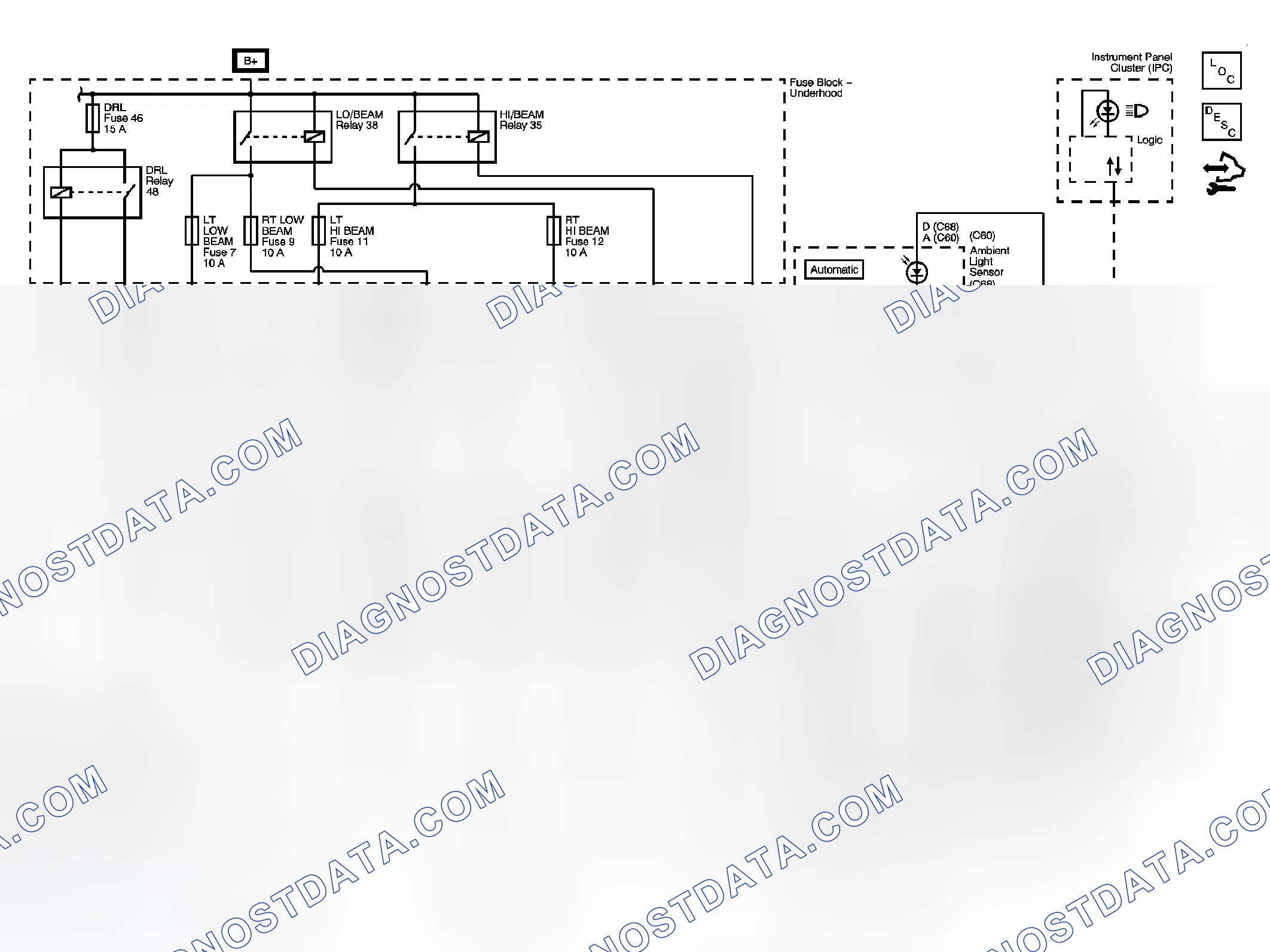 Scheme 1: Headlights/Daytime Running Lights (DRL) Schematics
