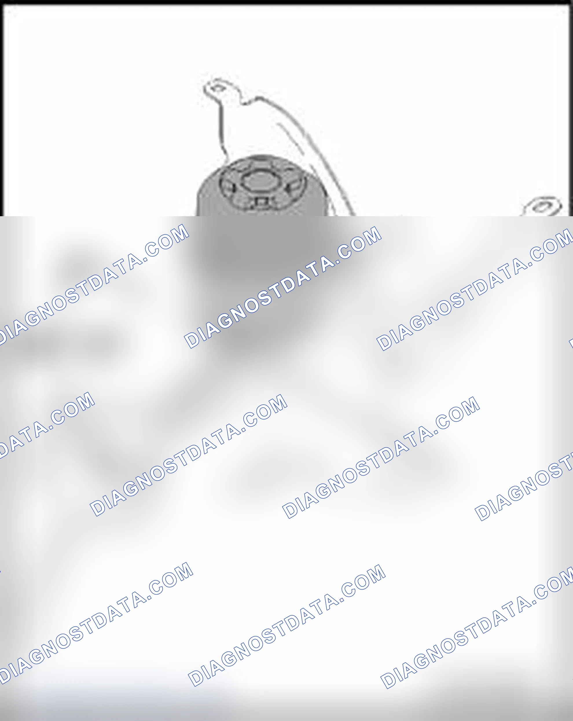 Scheme 412: Installation position of fluid reservoir, installation position of intake hoses on fluid reservoir