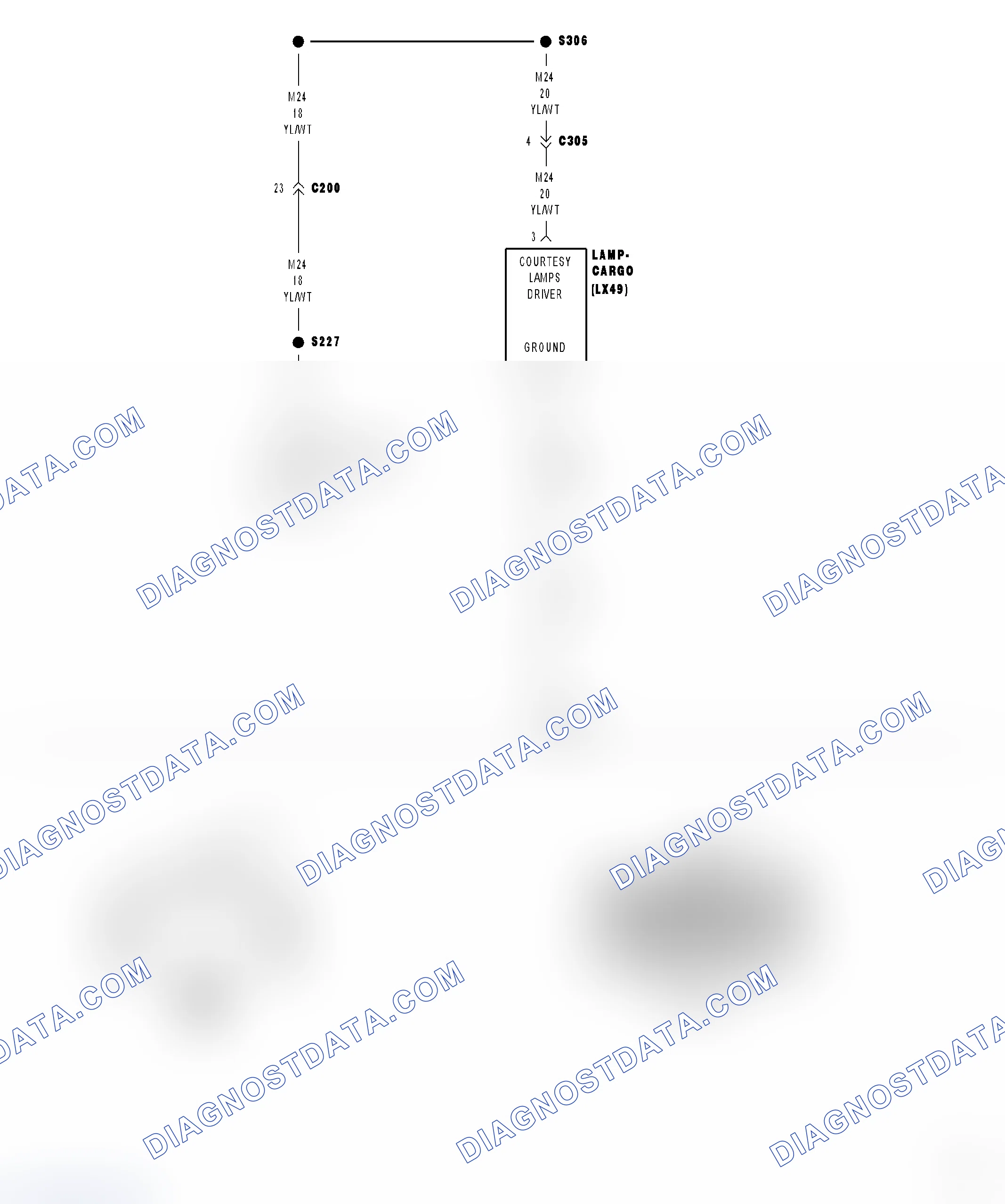 Scheme 6: B1627-CARGO LAMP OUTPUT CIRCUIT SHORT TO GROUND
