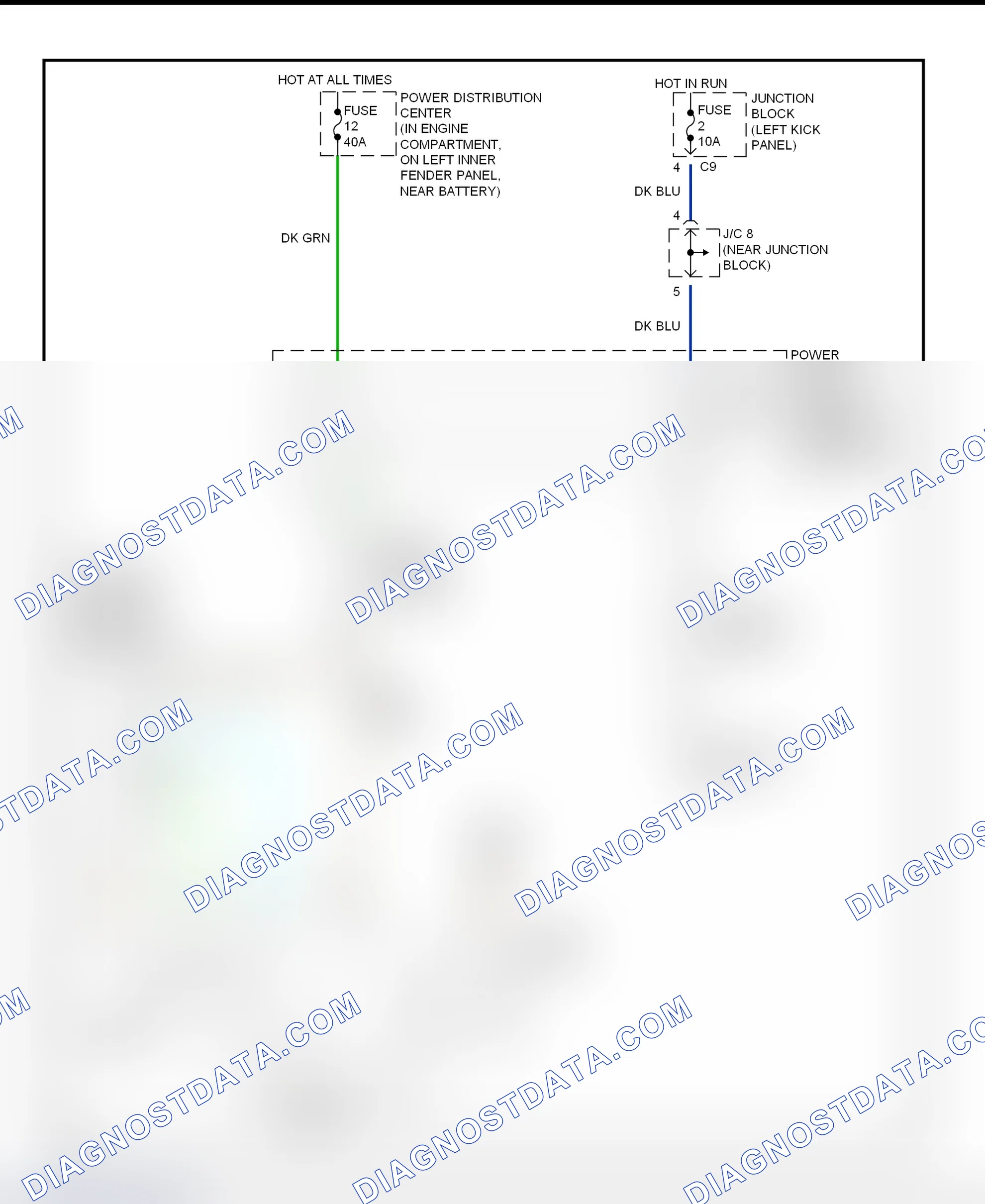 Fig. 19: Heater System Wiring Diagram (Ram Pickup)