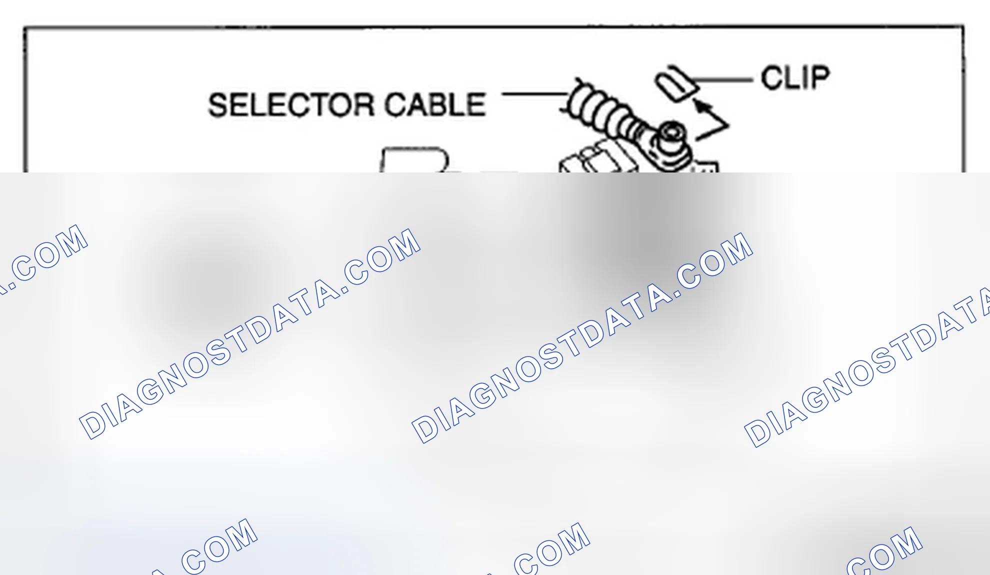 Scheme 525: Selector Cable Removal Note