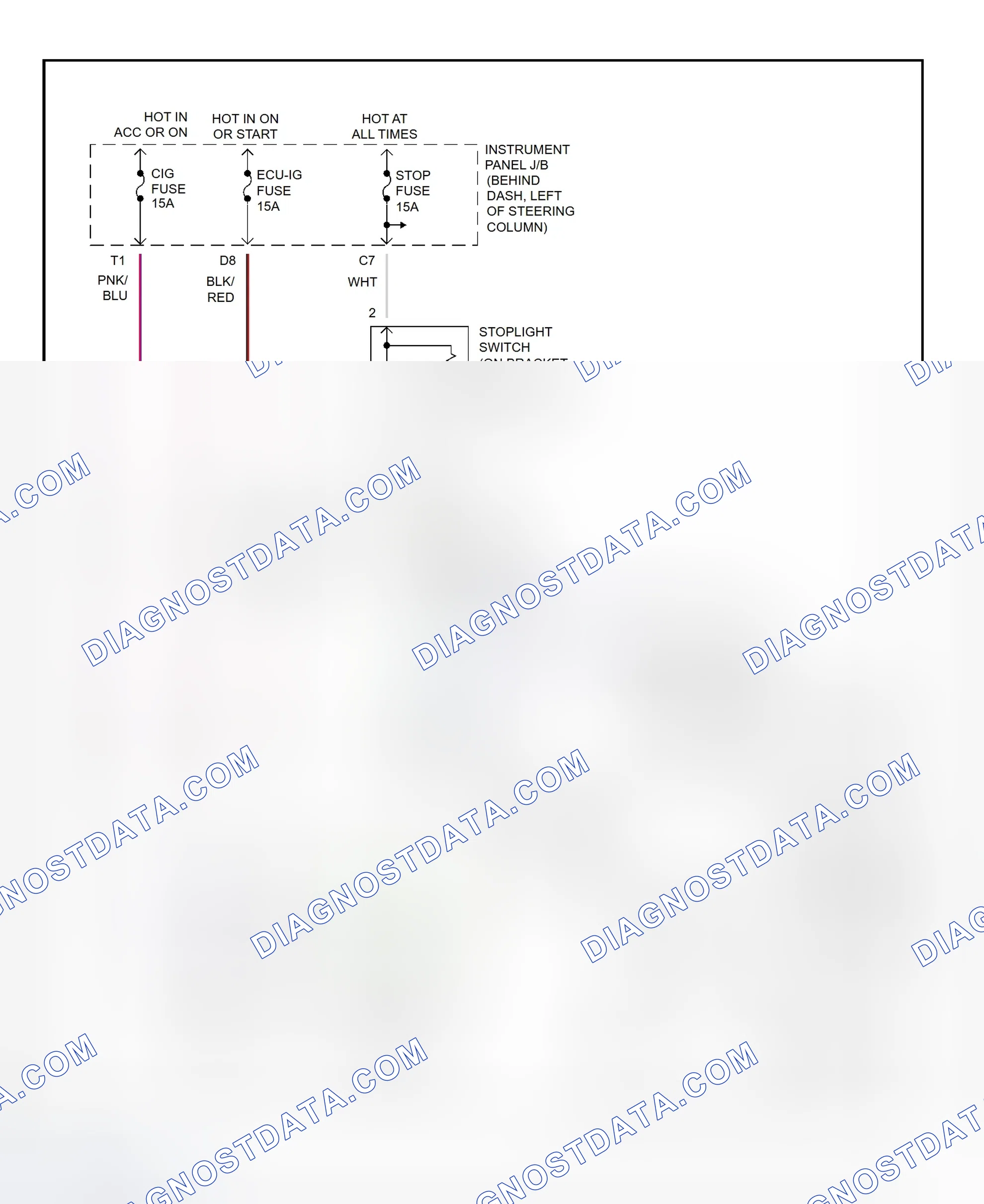 Scheme 107: Shift Interlock System Wiring Diagram (1999 Camry Solara)