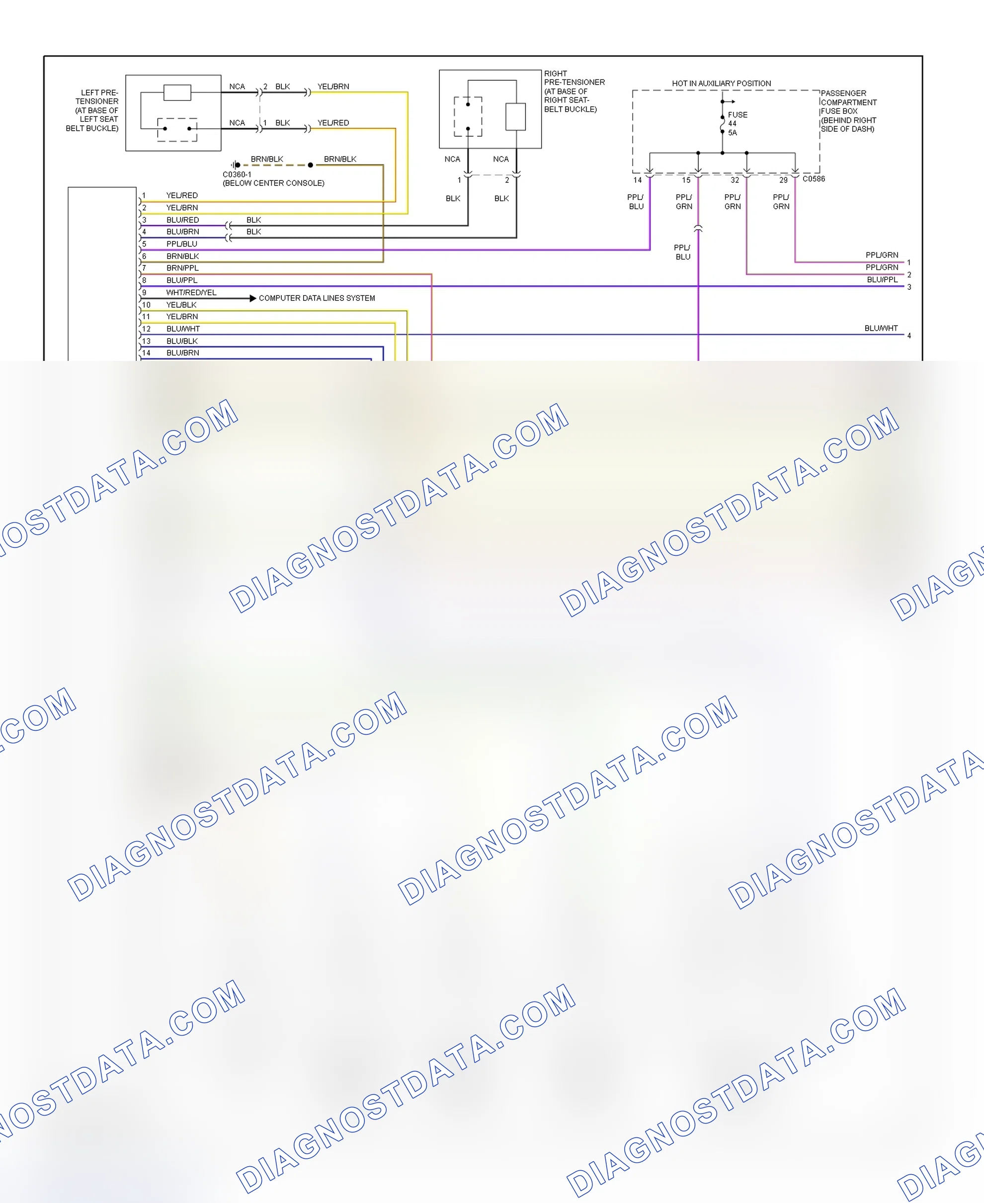 Scheme 22: Air Bag System Wiring Diagram (Range Rover-1 Of 2)