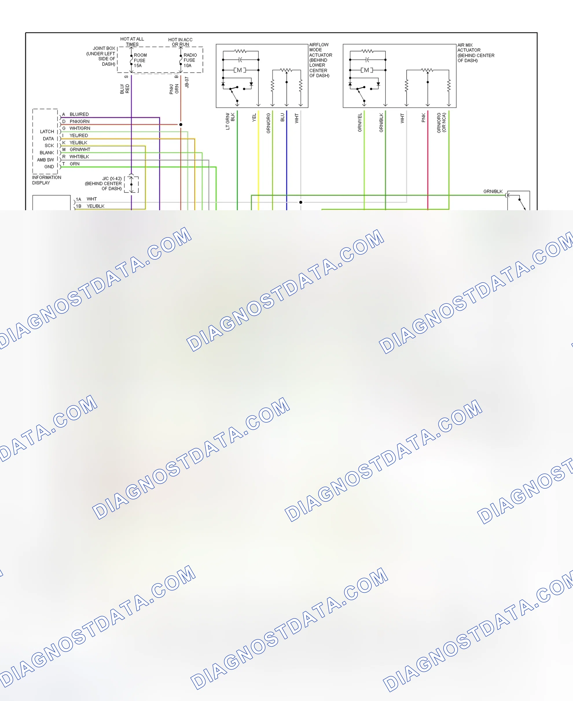 Scheme 1: Automatic A/C-Heater System Wiring Diagram (2000 Millenia With 2.3L Engine - 1 Of 2)