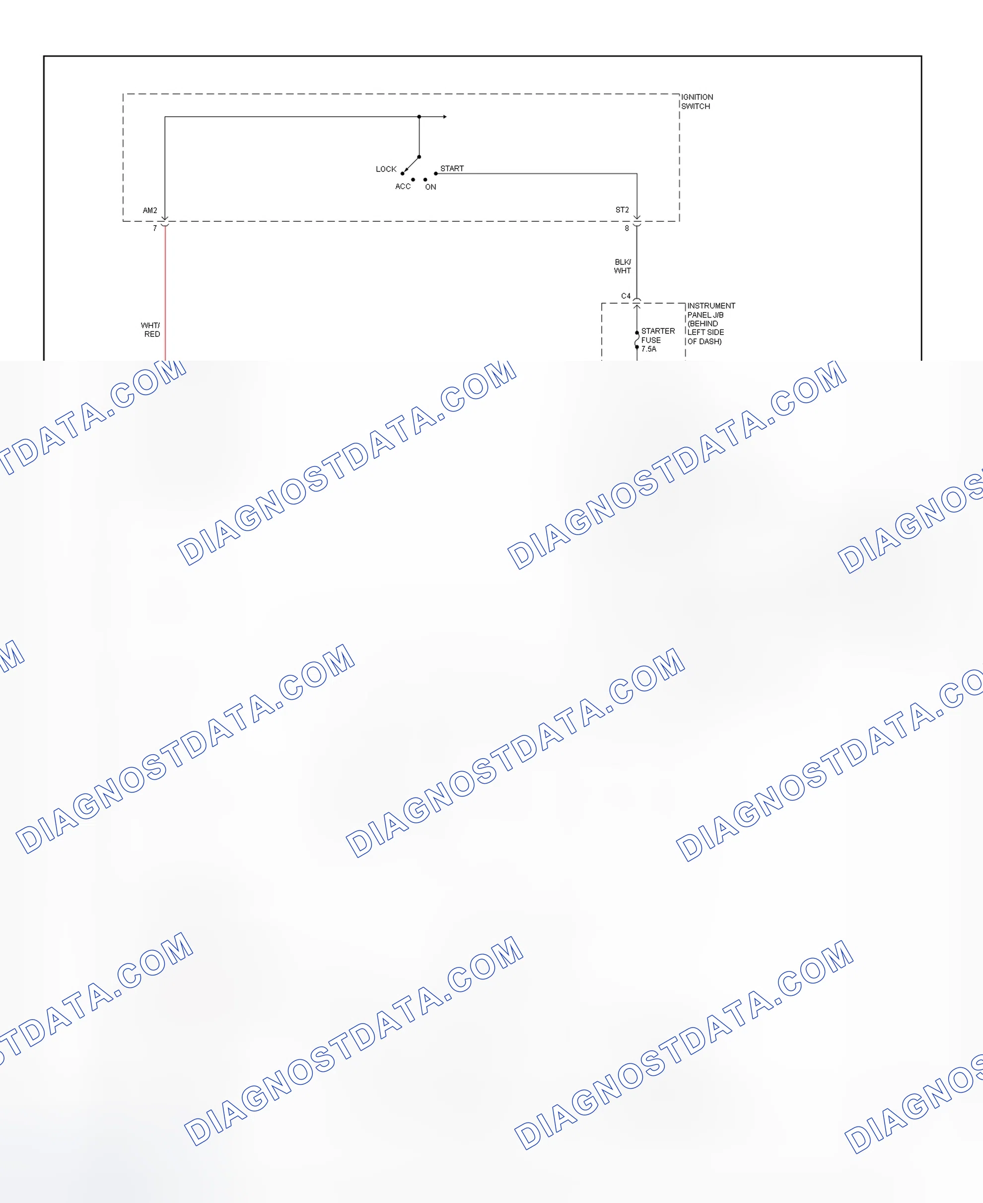 Scheme 13: Starting System Wiring Diagram (RX300)