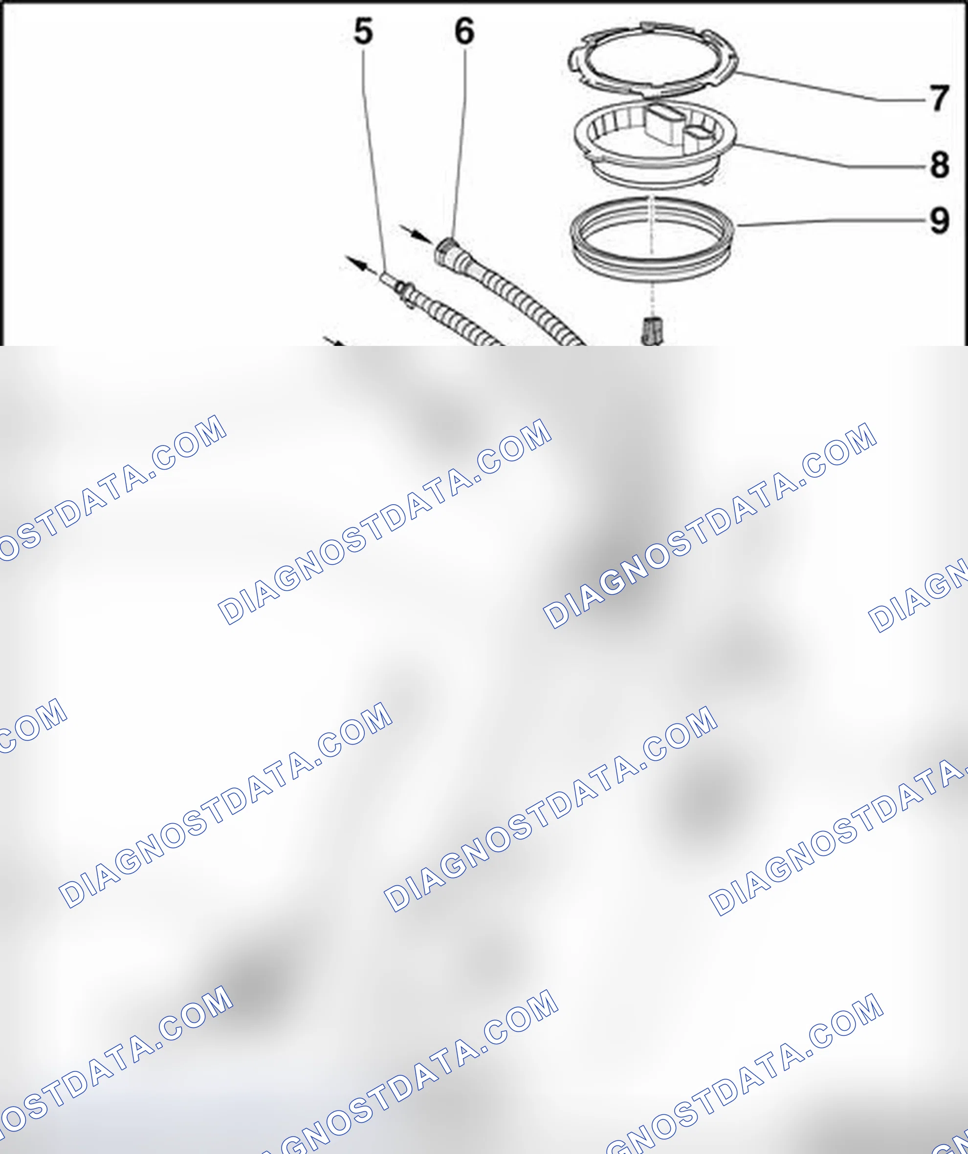 Scheme 741: Left Fuel Delivery Unit with Transfer Fuel Pump, Fuel Level Sensors 1 and 3, Component Overview