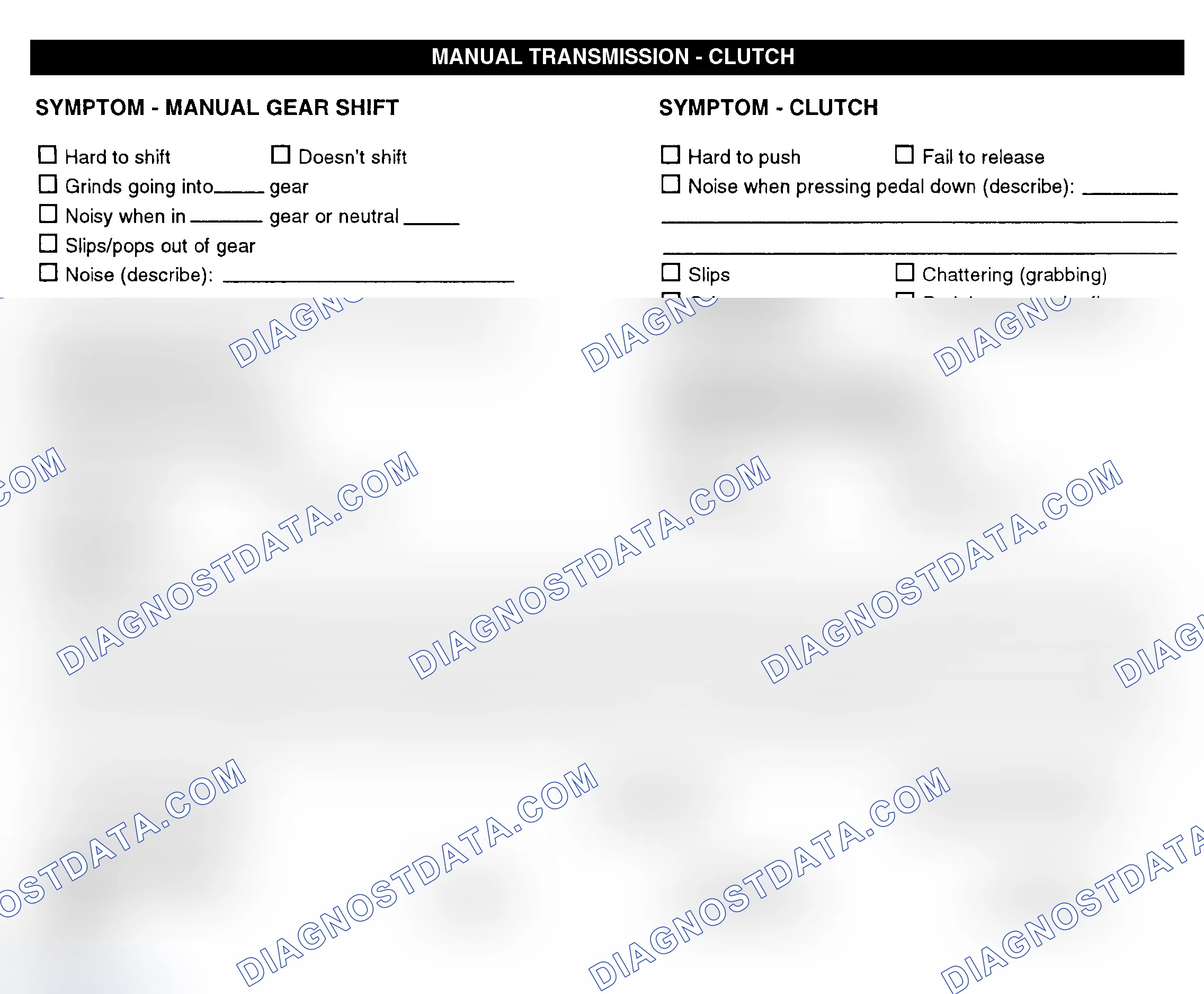Scheme 10: Manual Transmission & Clutch