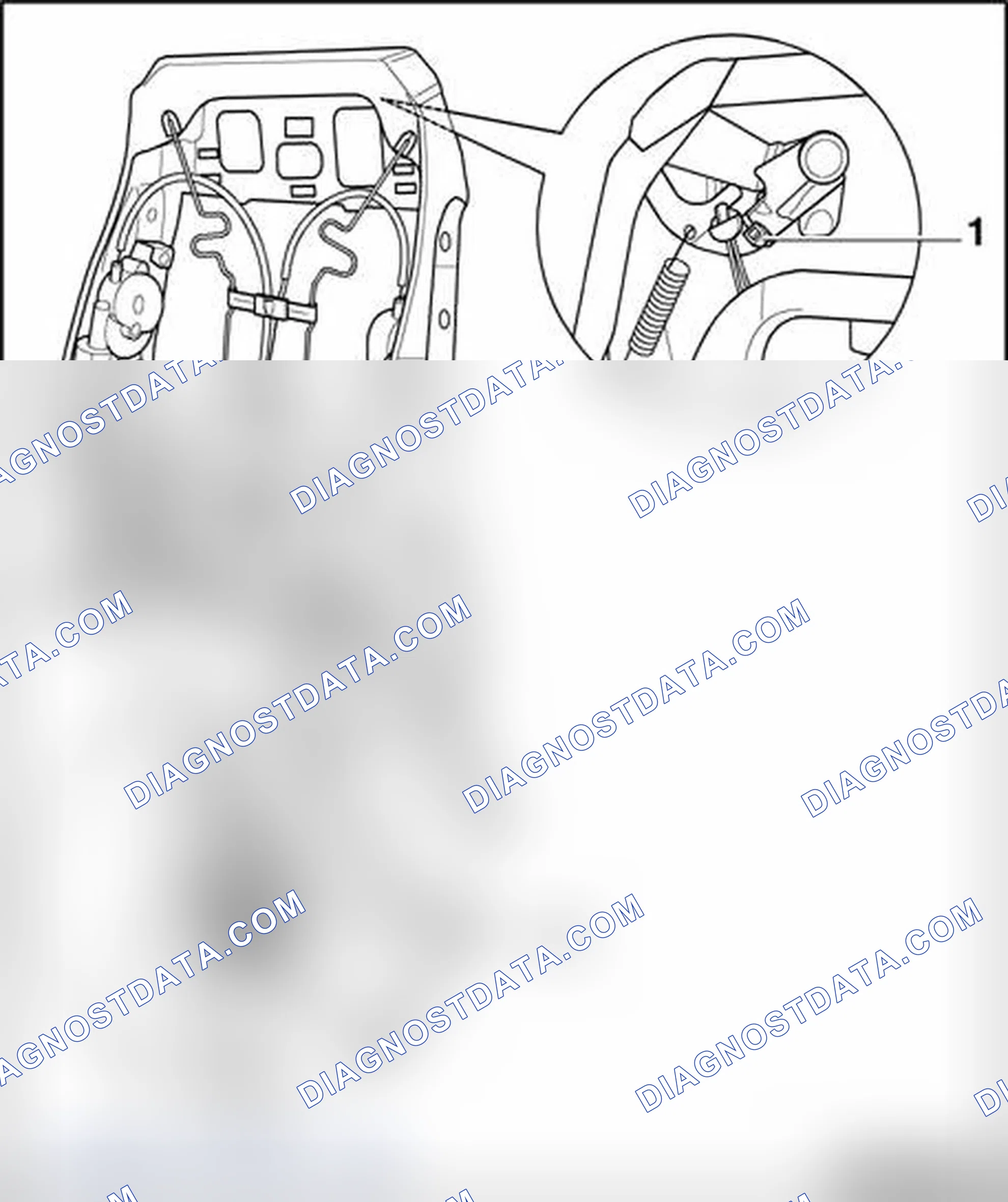 Scheme 224: Microswitch for seatback release, assembly overview