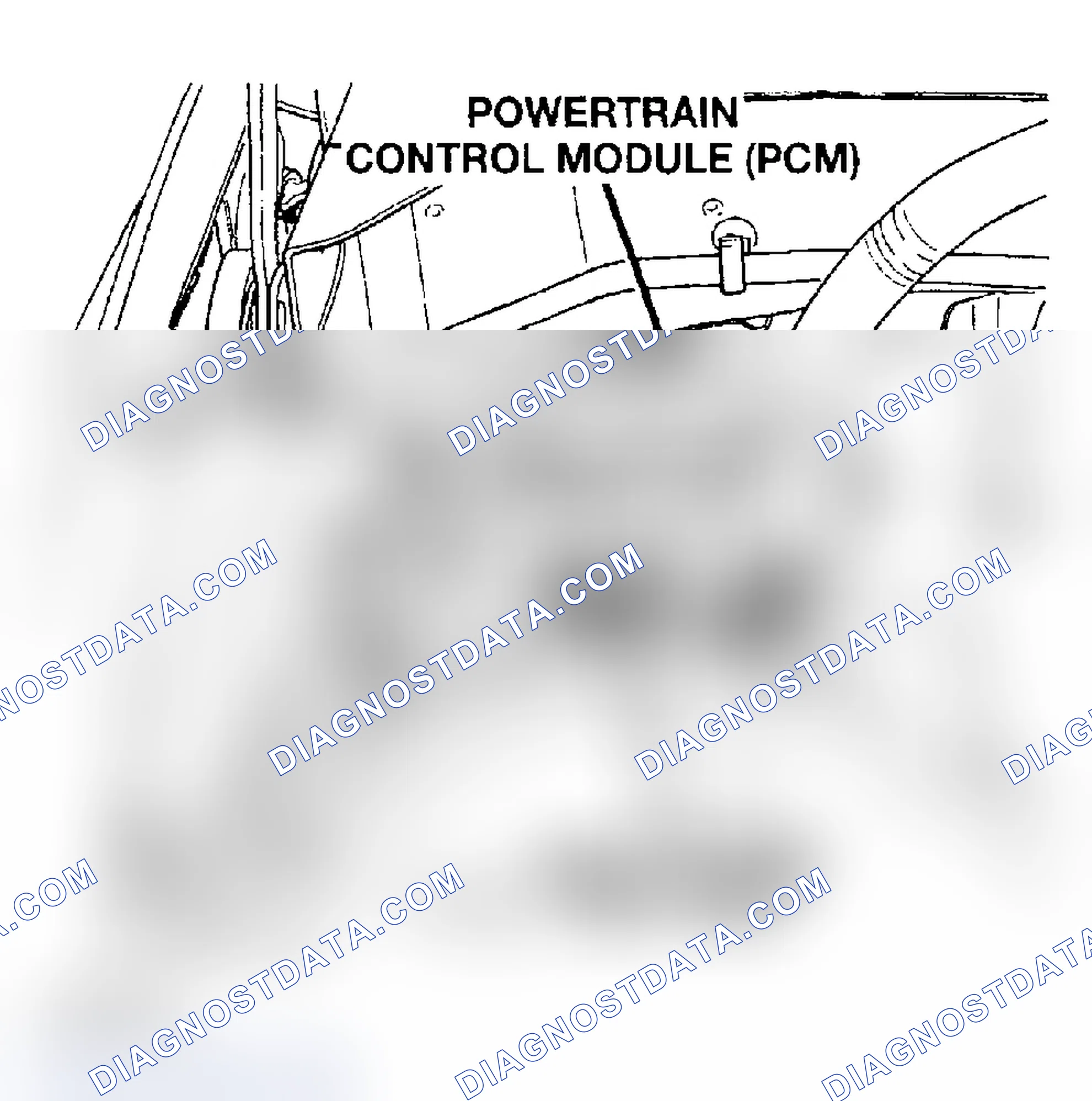 Scheme 302: POWERTRAIN CONTROL MODULE LOCATION