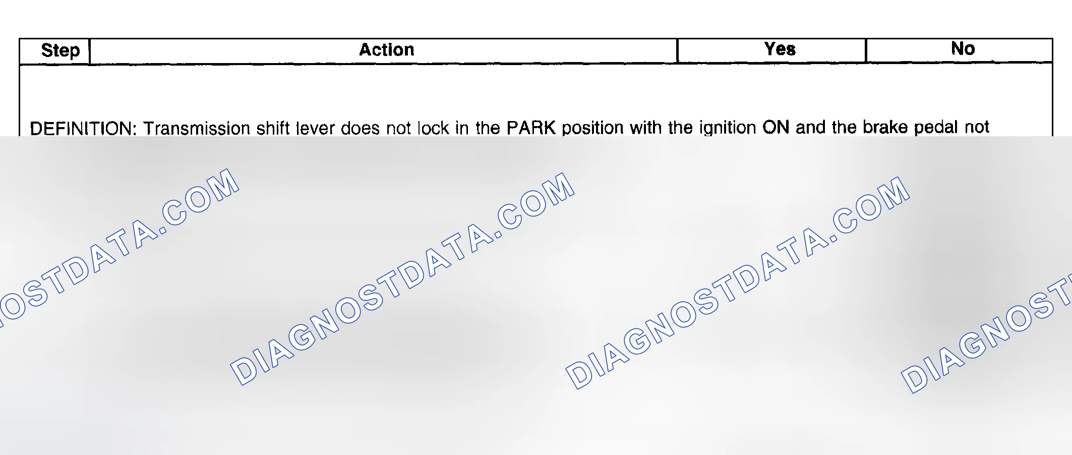 Scheme 724: Shift Lever Can Be Moved without Brake Pedal Depressed (Buick)
